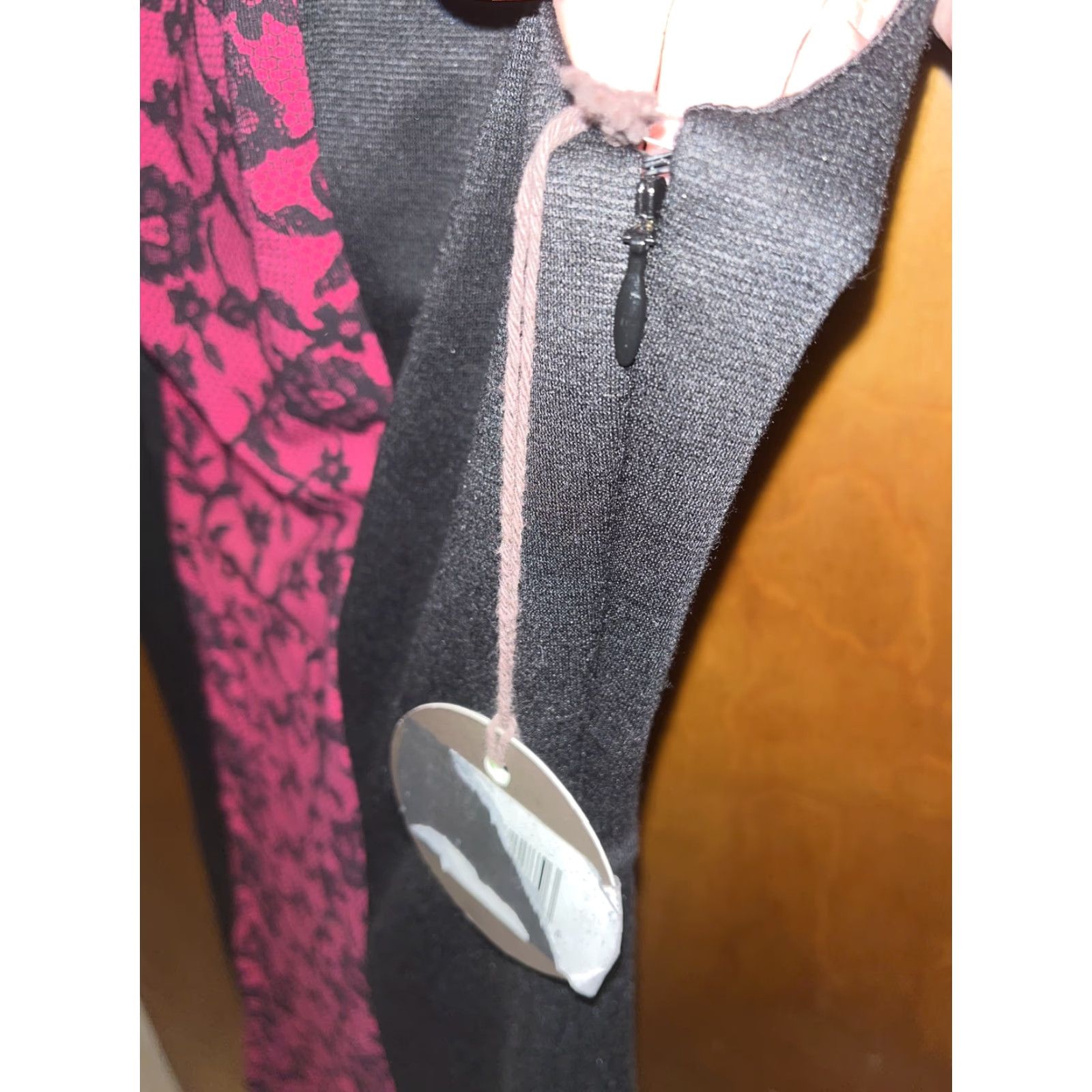 Anthropologie Eva Franco NWT Size 4 Black With Pink Floral Center Retro Style Dress Size S / US 4 / IT 40 - 4 Thumbnail