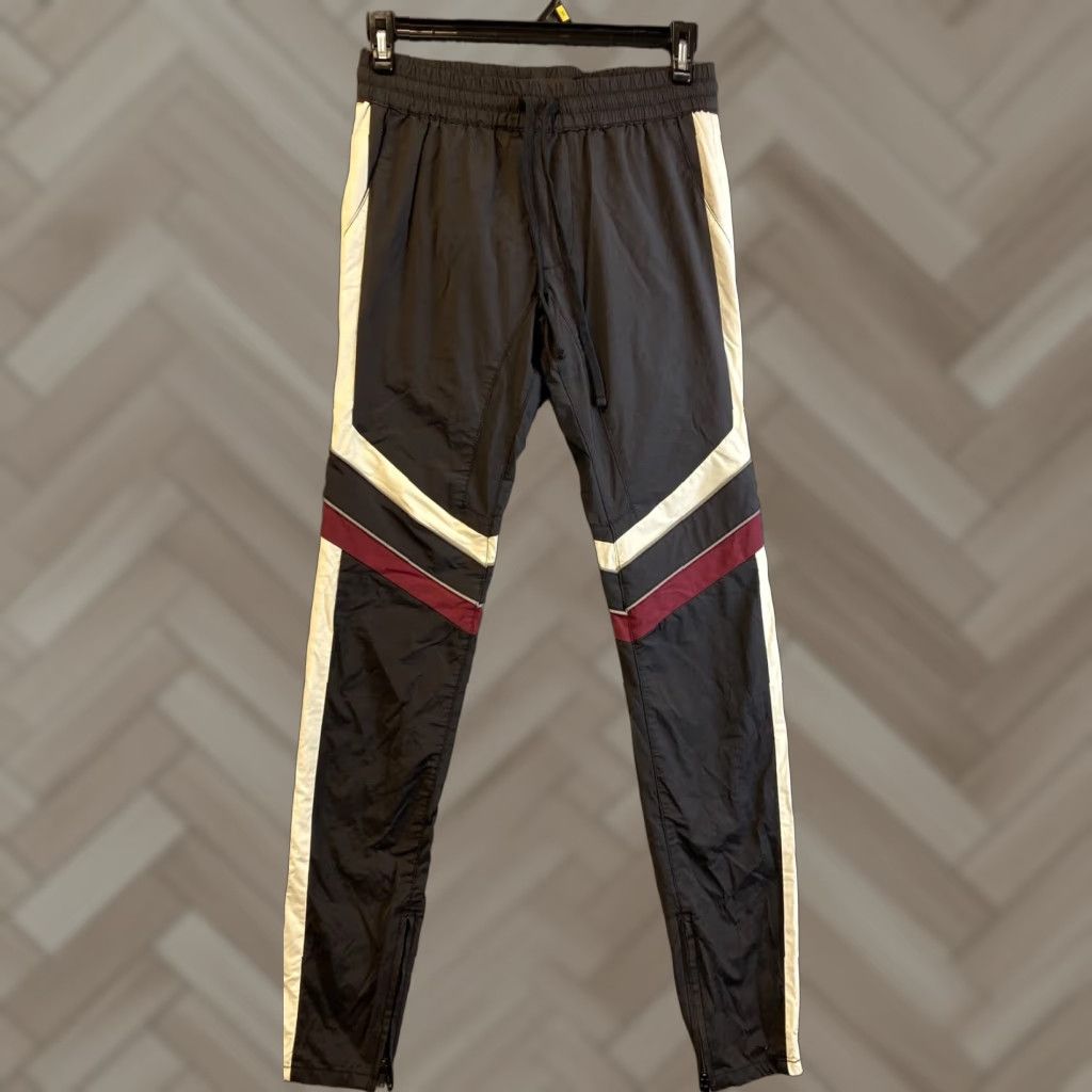 Pacsun Pacsun Mens Track Pants Size Small Black Retro Tapered Reflective Crop / 35-80 Size US 29 - 1 Thumbnail