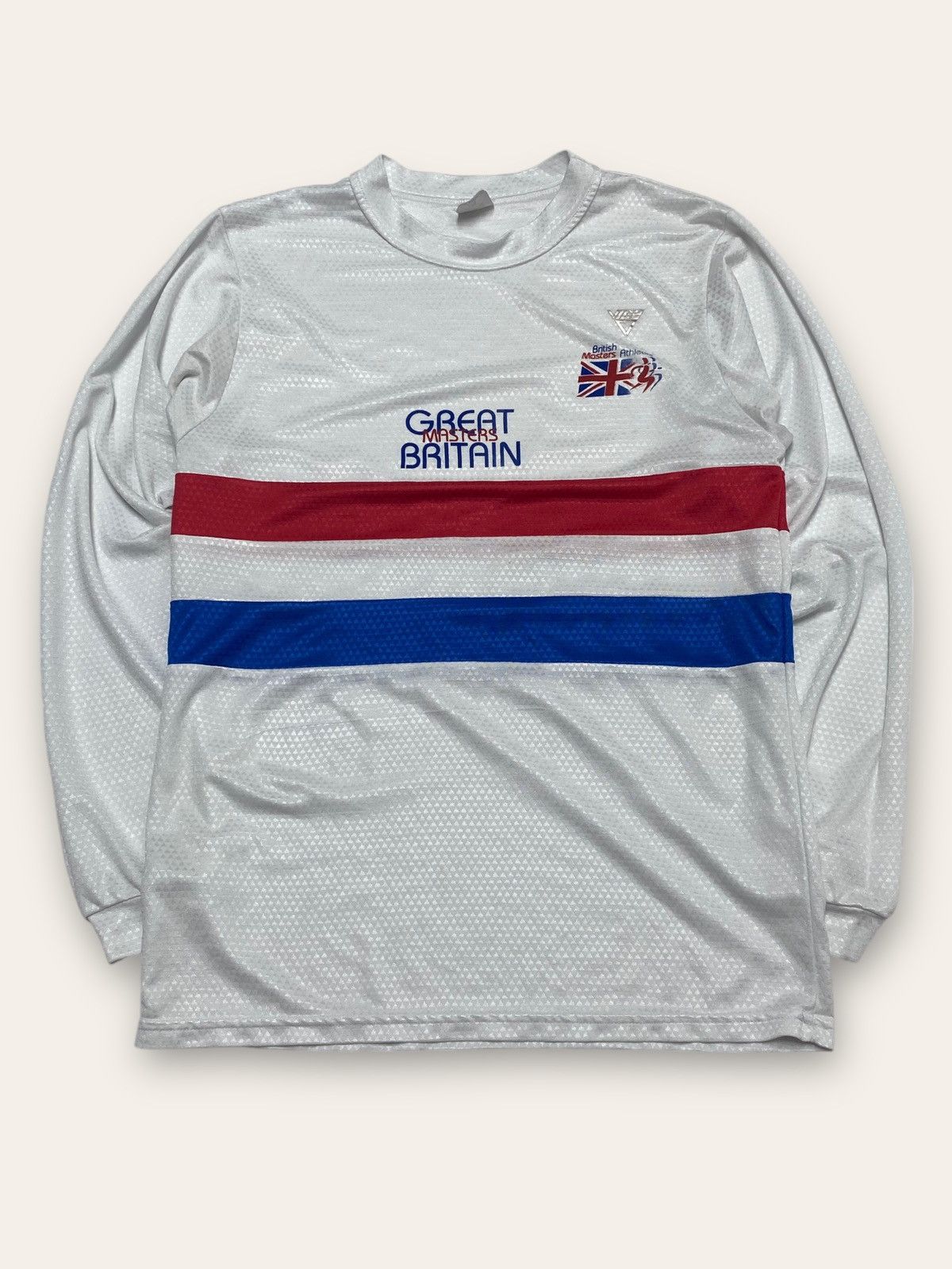 Other UK Vintage BRITISH MASTERS ATHLETICS Jersey Striped Mini Logo Size US S / EU 44-46 / 1 - 1 Thumbnail