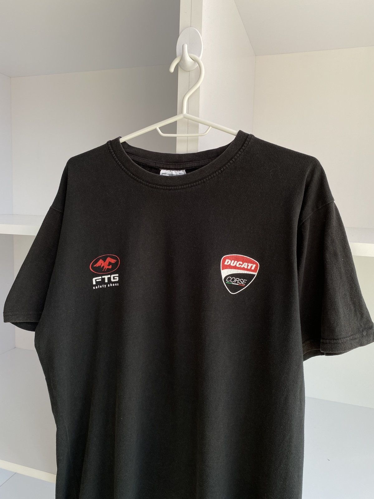 Ducati × Vintage Vintage Ducati Ftg Safety shoes tee Size US XL / EU 56 / 4 - 5 Thumbnail