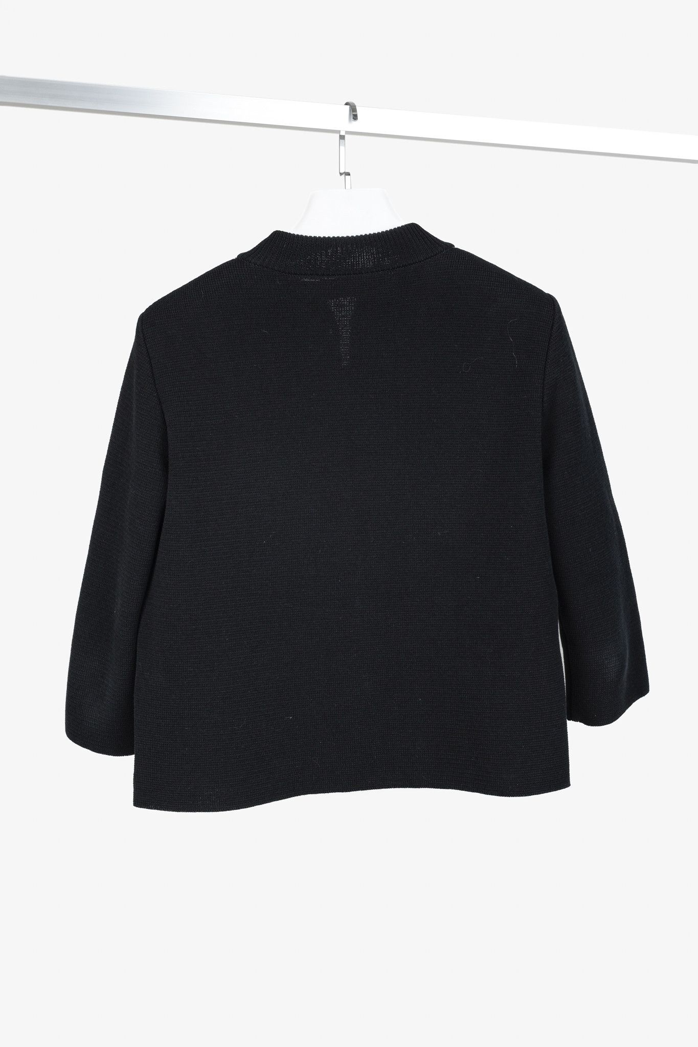 Marni Marni Resort 2015 Black Floral Graphic Knit Bomber Jacket Size XS / US 0-2 / IT 36-38 - 2 Thumbnail