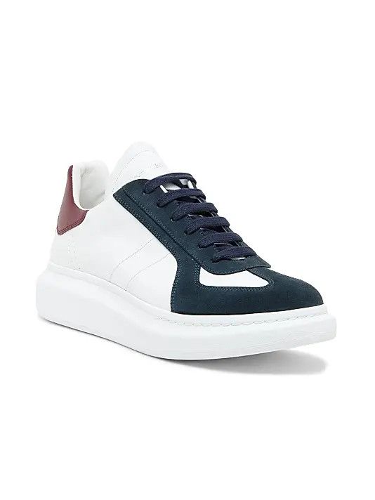 Alexander McQueen os11x0126 Retro Suede & Leather Oversized Sneakers Size US 9 / EU 42 - 2 Thumbnail