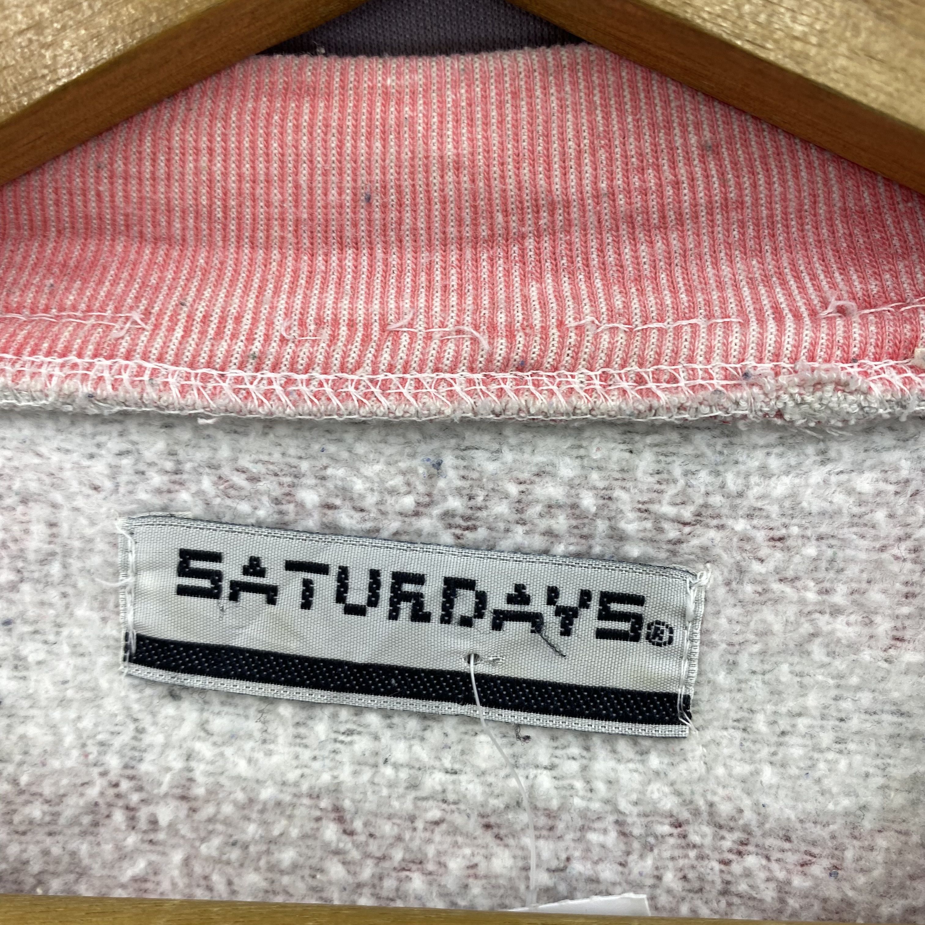 Japanese Brand Vintage Saturdays Sweater 90s Striped Streetwear Sweatshirt Size US L / EU 52-54 / 3 - 5 Thumbnail
