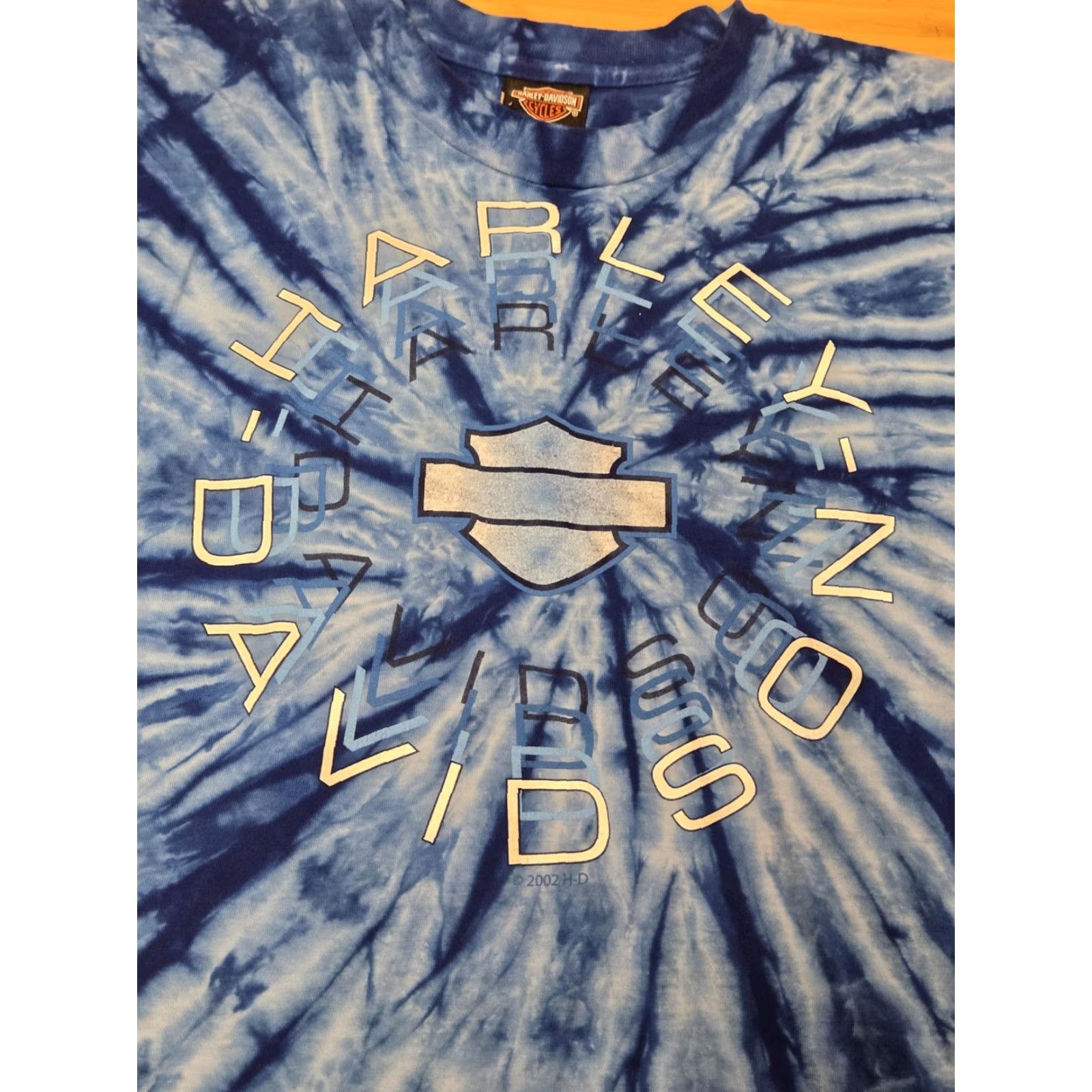 Harley Davidson VINTAGE Harley-Davidson Shirt Mens Small Blue Tie Dye Sturgis South Dakota 2002 Size US S / EU 44-46 / 1 - 2 Thumbnail
