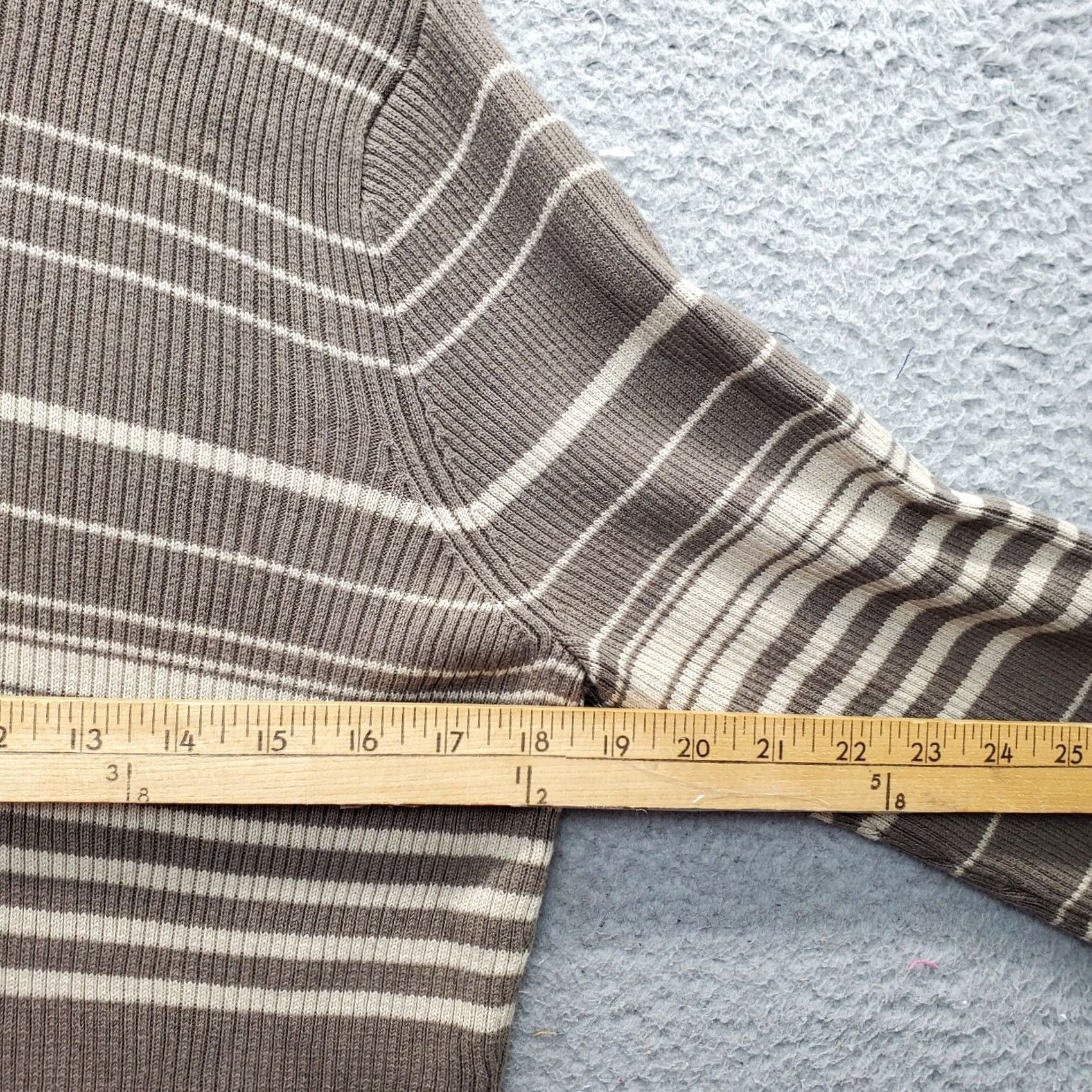 CO Liz & Co Knit Top Womens XL Multicolor Striped Turtleneck Pullover Size XL / US 12-14 / IT 48-50 - 4 Thumbnail