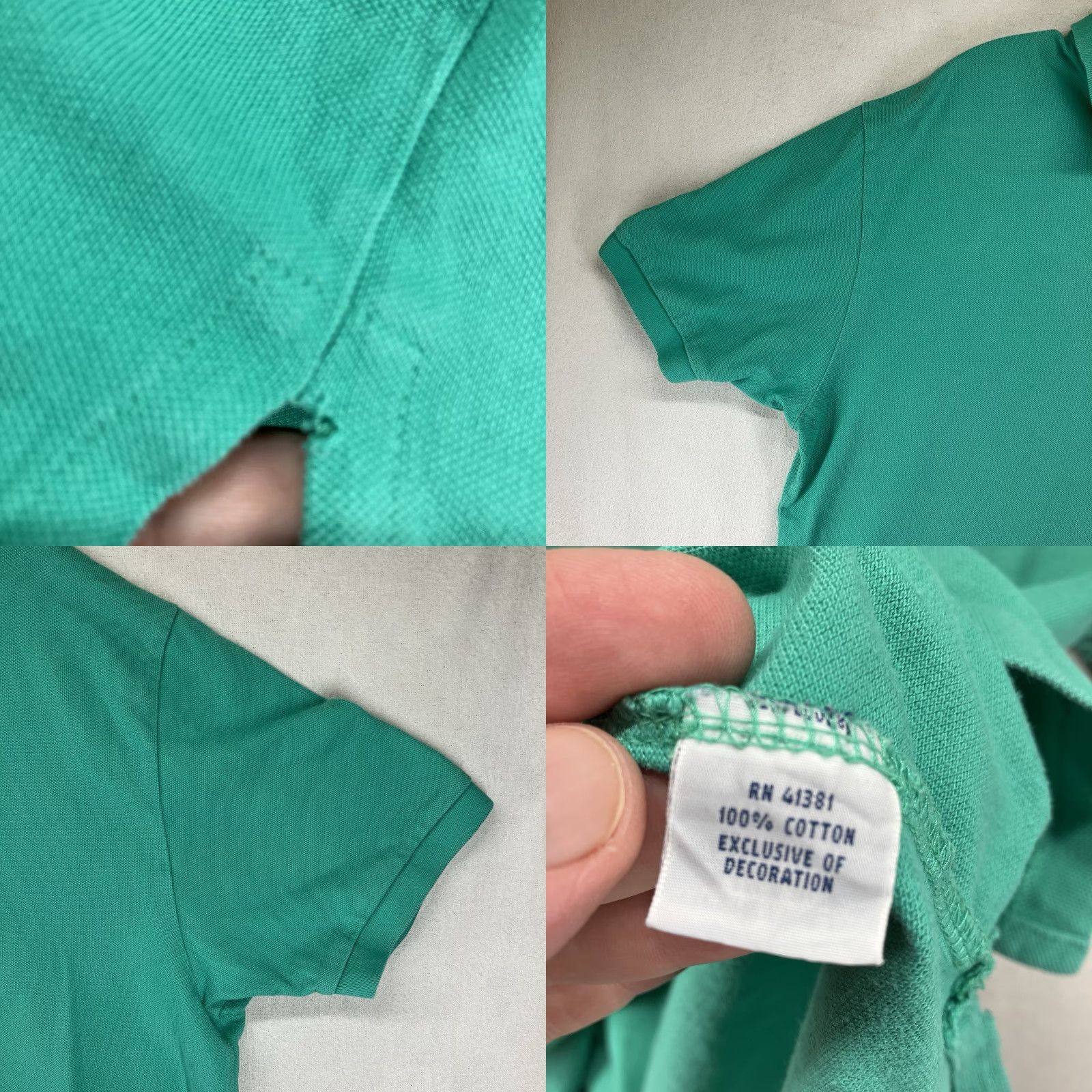 Polo Ralph Lauren VINTAGE Polo Ralph Lauren Custom Polo Shirt Mens Large Mint Green Short Sleeve Embroidered Purple Pony Classic Preppy Size US L / EU 52-54 / 3 - 8 Thumbnail