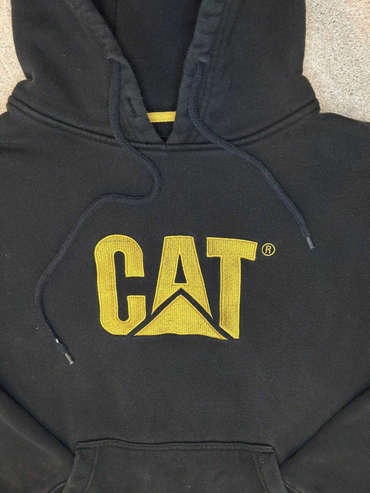 Caterpillar Vintage Embroidered CAT Heavyweight Hoodie Size US L / EU 52-54 / 3 - 4 Thumbnail