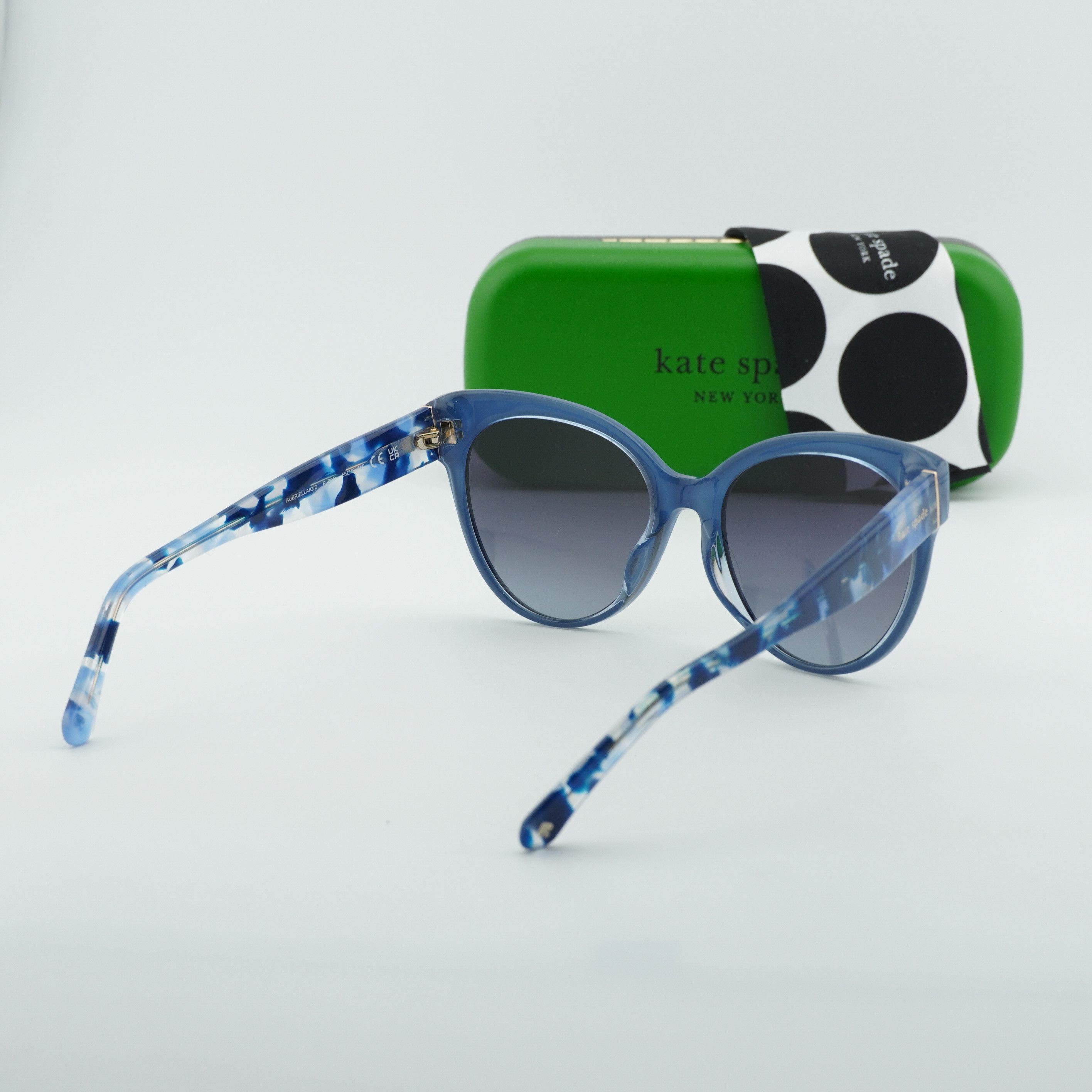 Kate Spade Kate Spade AUBRIELLA/G/S 0PJP 9 Sunglasses Blue Cat Eye Size ONE SIZE - 11 Thumbnail