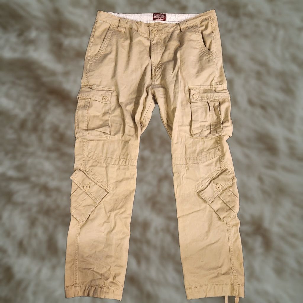 Vintage VINTAGE Matchstick Paratrooper Cargo Pants Mens 40x32 Tan Beige Cotton Canvas Cargo Pocket Straight Regular 40x32 Fall Winter Spring Mens Size US 40 / EU 56 - 1 Thumbnail