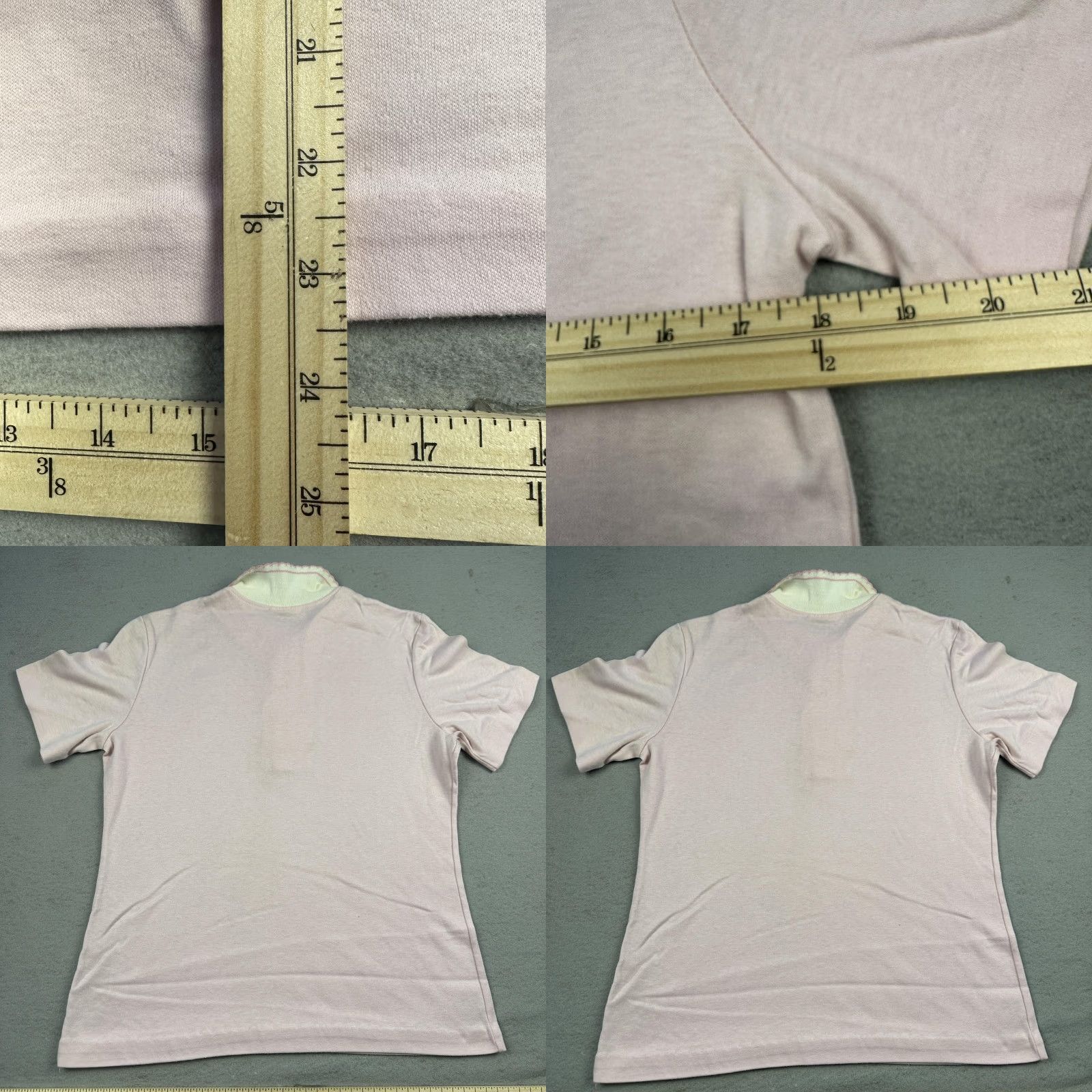 Cos VINTAGE Cos Cob Polo Shirt Womens Large Pink White Knit Collar Preppy Retro 80s Size L / US 10 / IT 46 - 9 Thumbnail