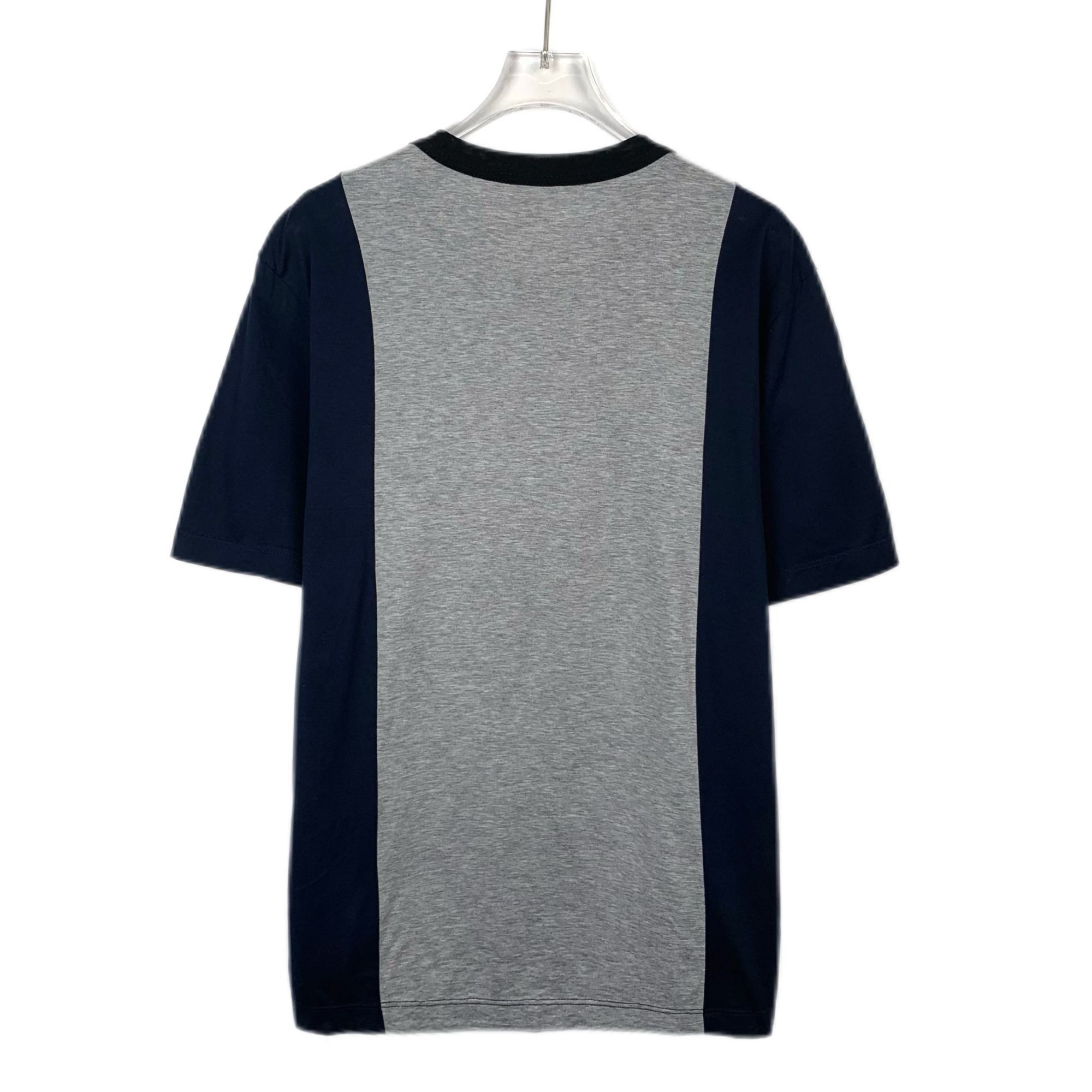 Louis Vuitton LOUIS VUITTON Grey & Navy LV Logo Cotton T-Shirt