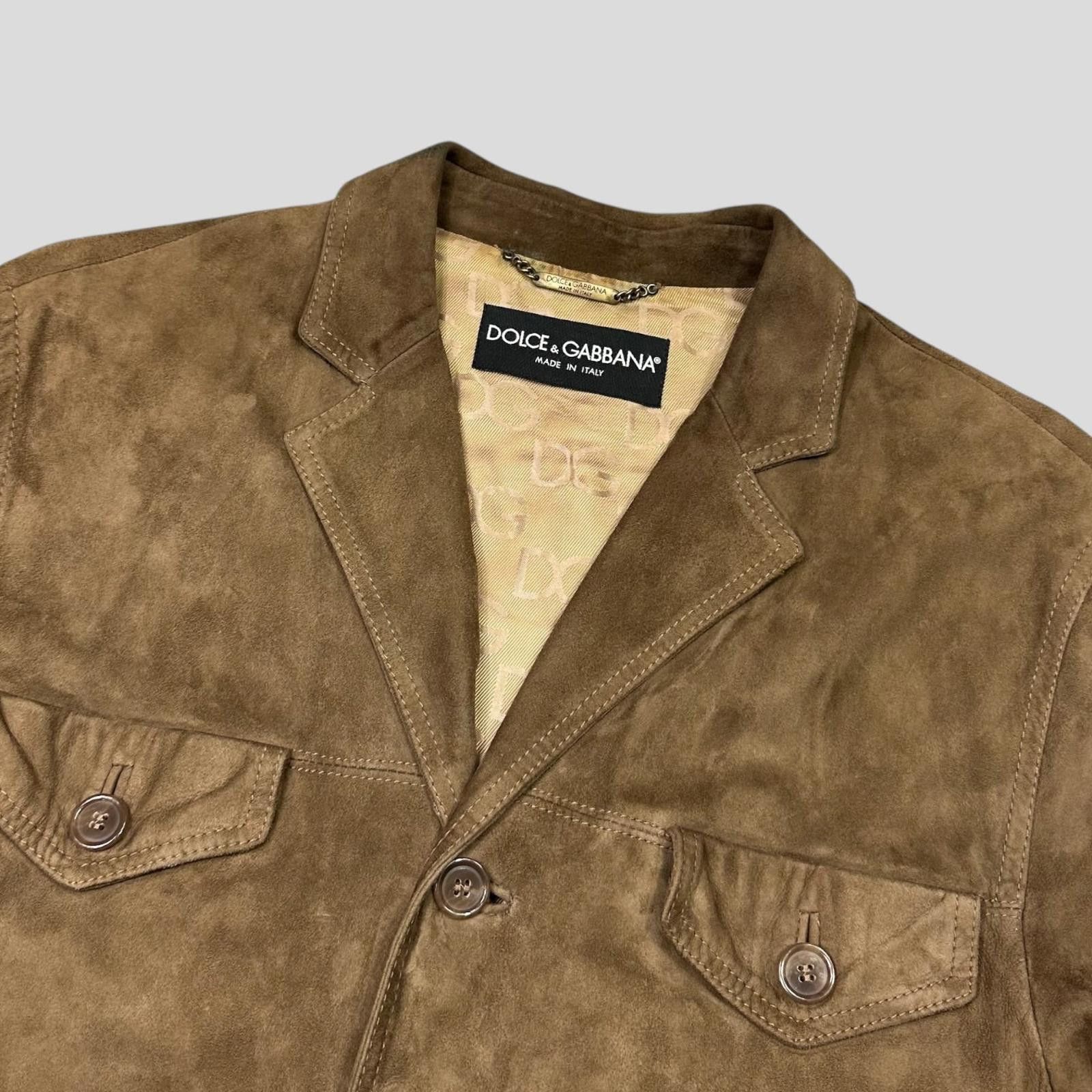 Dolce & Gabbana Dolce & Gabanna 00’s Goatskin Suede Leather Western Jacket L Size US L / EU 52-54 / 3 - 4 Thumbnail