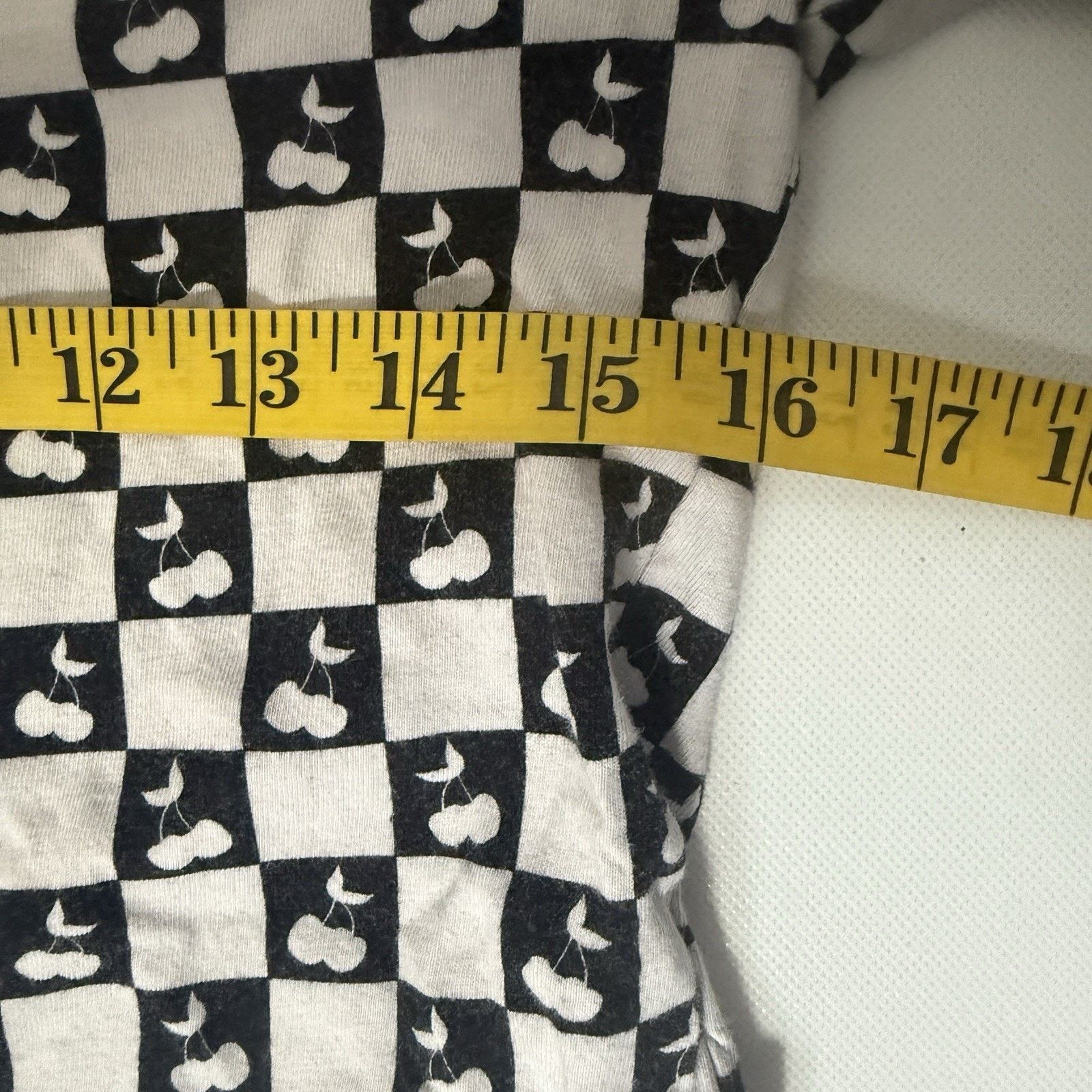 Vans Vans Cherry Checkered Black White Crop Grunge Skater T-Shirt Size M / US 6-8 / IT 42-44 - 5 Thumbnail