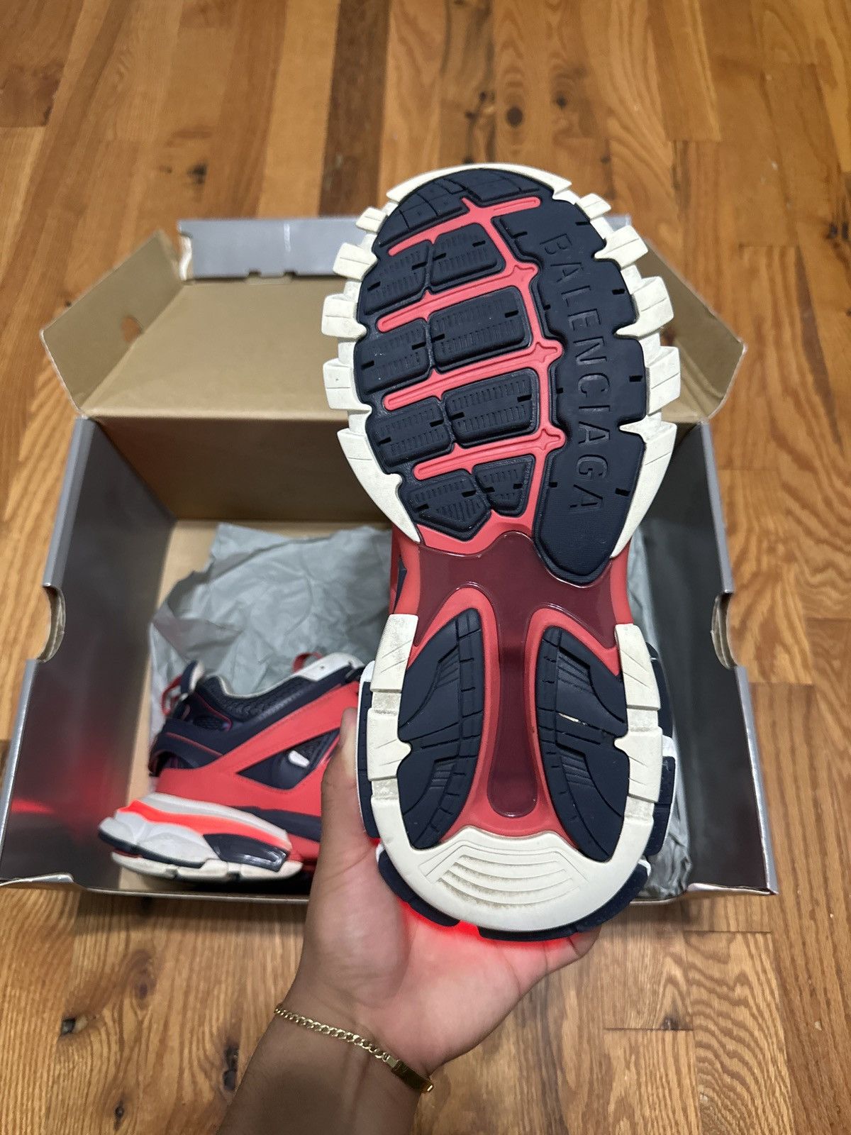 Balenciaga Balenciaga LED Track Red/White Size US 11 / EU 44 - 10 Thumbnail