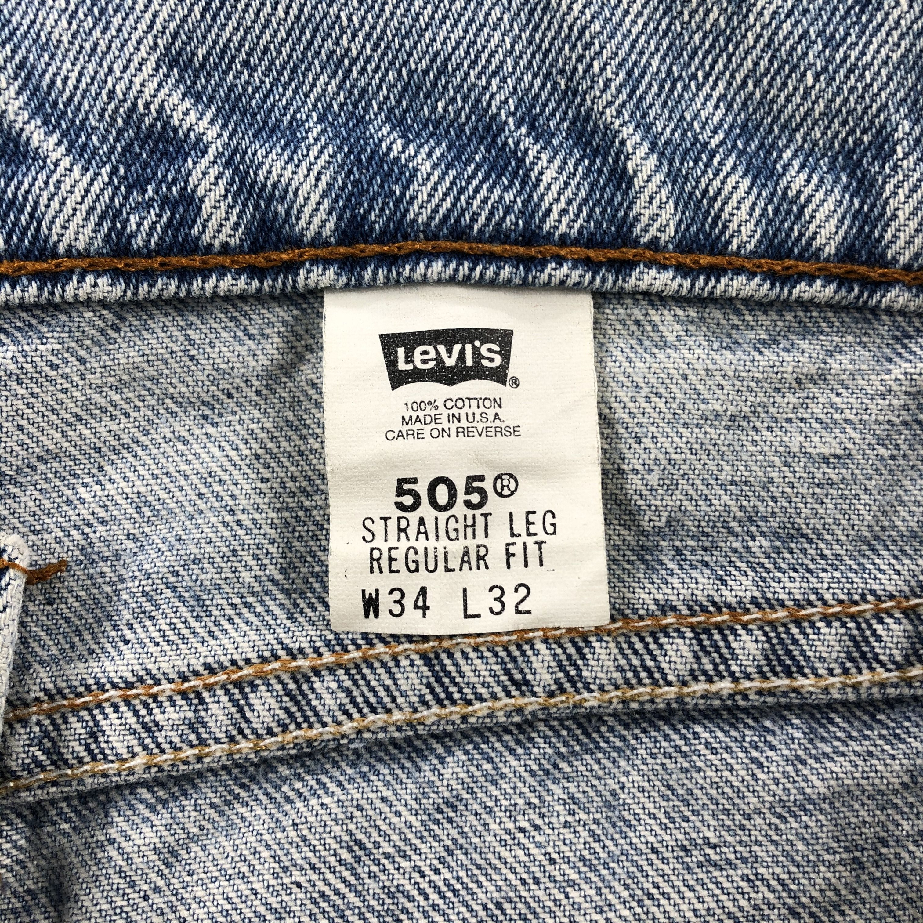 Levi's Vintage 90s Levis 505 Jeans Distress Denim KJ560 Size US 33 - 10 Thumbnail