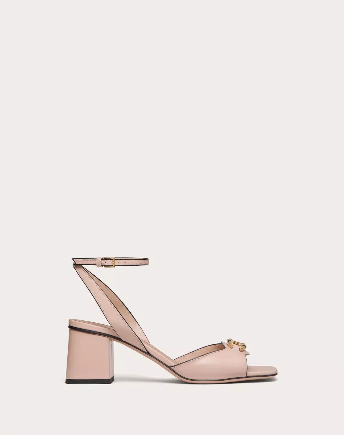 Valentino o1s1wg110625 Vlogo 60mm Leather Sandals in Blush Pink Size US 7 / IT 37 - 1 Thumbnail