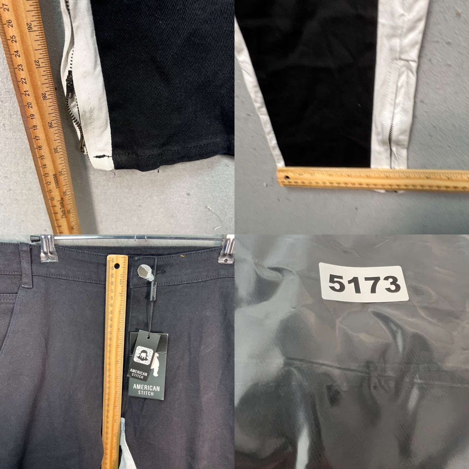 Denime VINTAGE American Stitch Mens XL Black White Side Stripe Skinny Denim Jeans NEW! Size US 36 / EU 52 - 8 Thumbnail