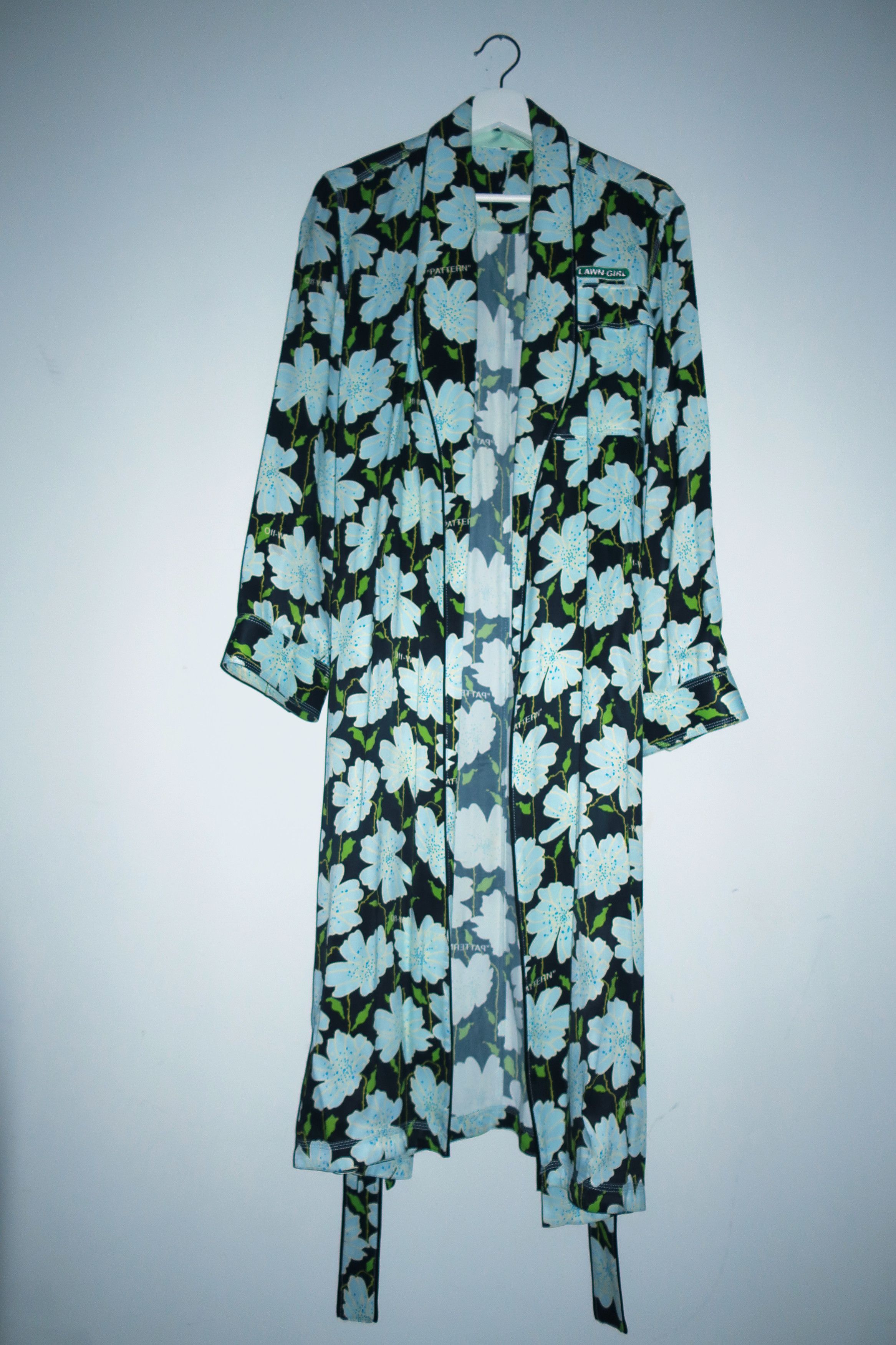 Off-White Off-White Appliquéd floral-print satin wrap dress c/o Virgil Size S / US 4 / IT 40 - 1 Thumbnail