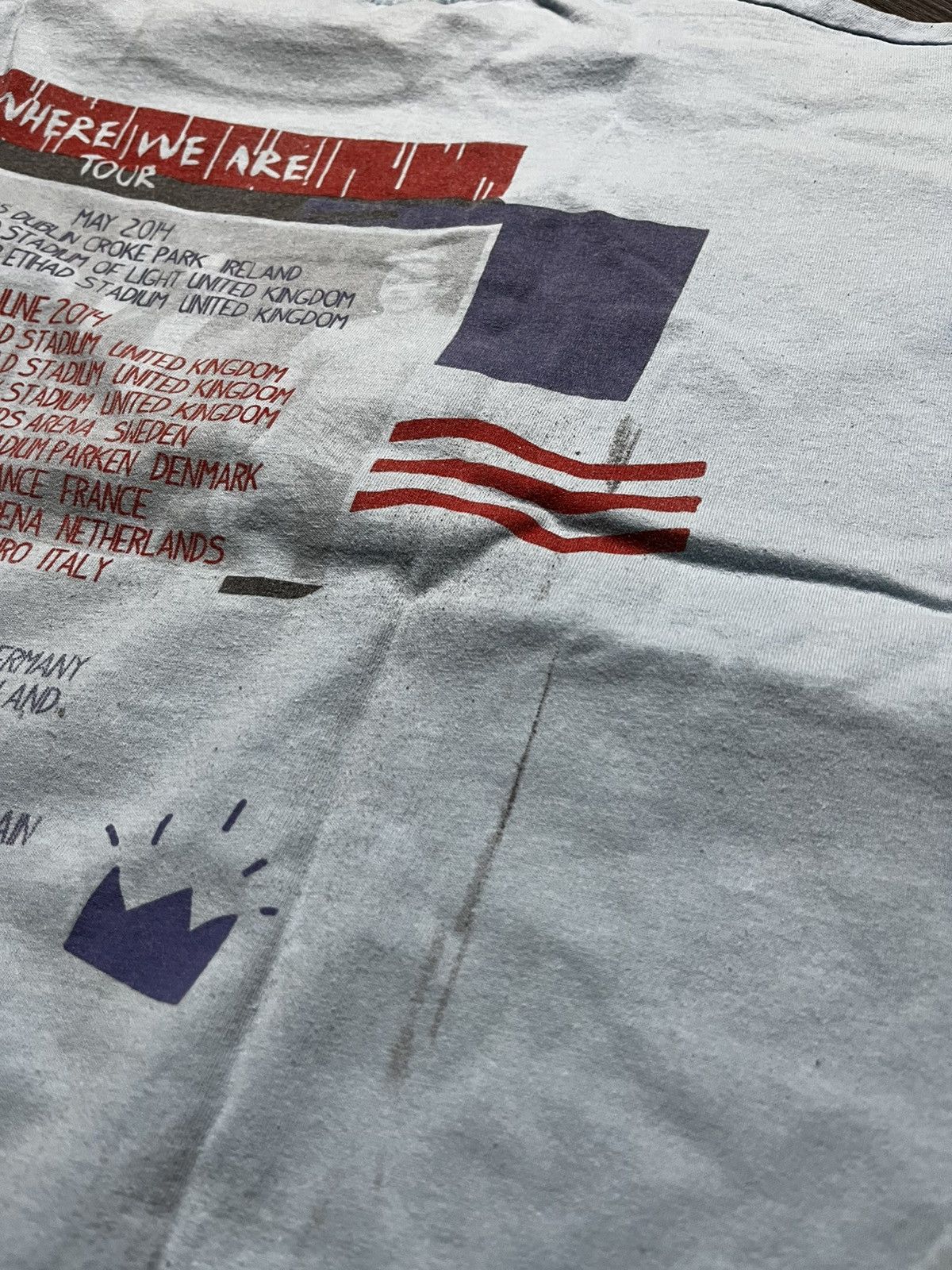 Band Tees One Direction 2014 Where We Are Euro Tour T-Shirt Light Blue Size US M / EU 48-50 / 2 - 7 Thumbnail
