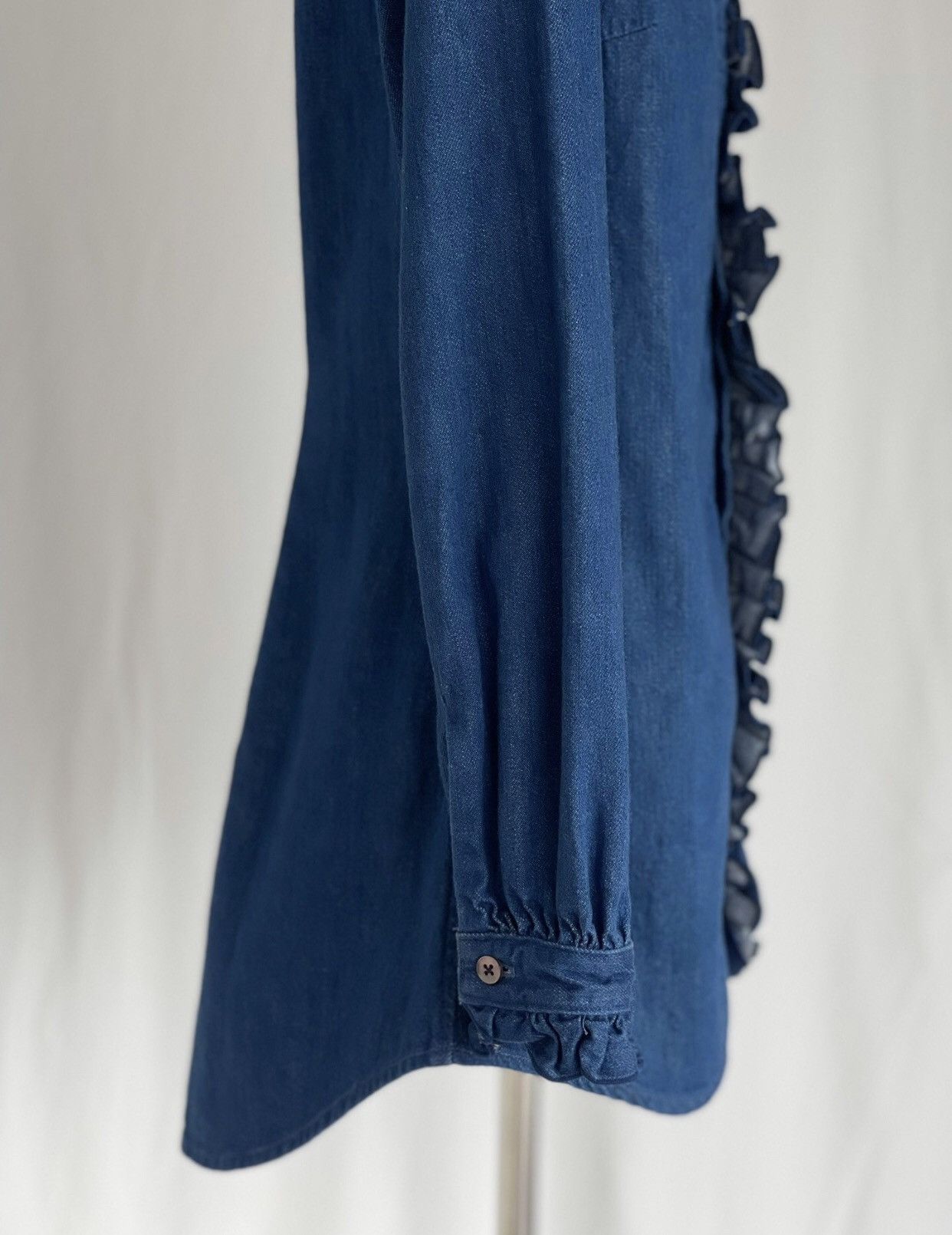 Kapital KAPITAL Hirata Hiroki Ear Standing Straw Knot Denim Shirt Size XS / US 0-2 / IT 36-38 - 6 Thumbnail
