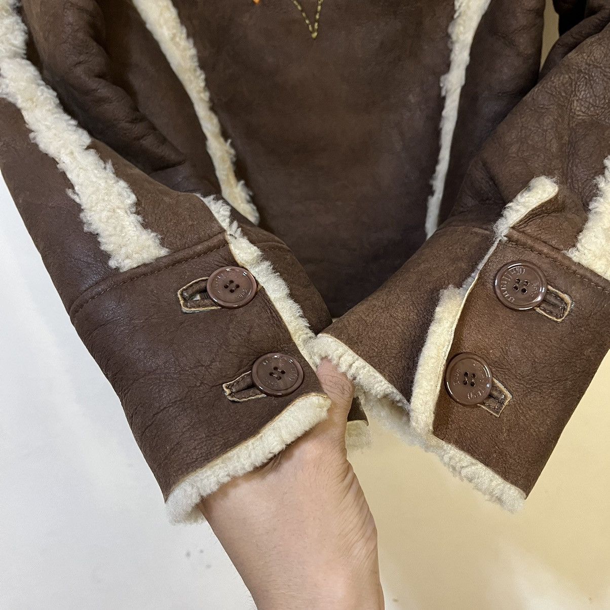 John Galliano 2000's John Galliano Shearling Sherpa Jacket Size S / US 4 / IT 40 - 13 Thumbnail