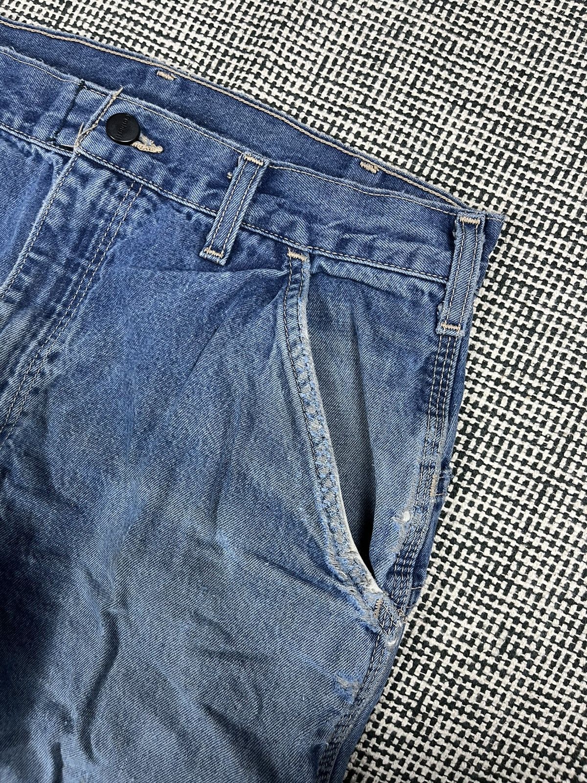 Carhartt × Vintage Light blue distressed baggy carhartt carpenter flame resist Size US 30 / EU 46 - 9 Thumbnail