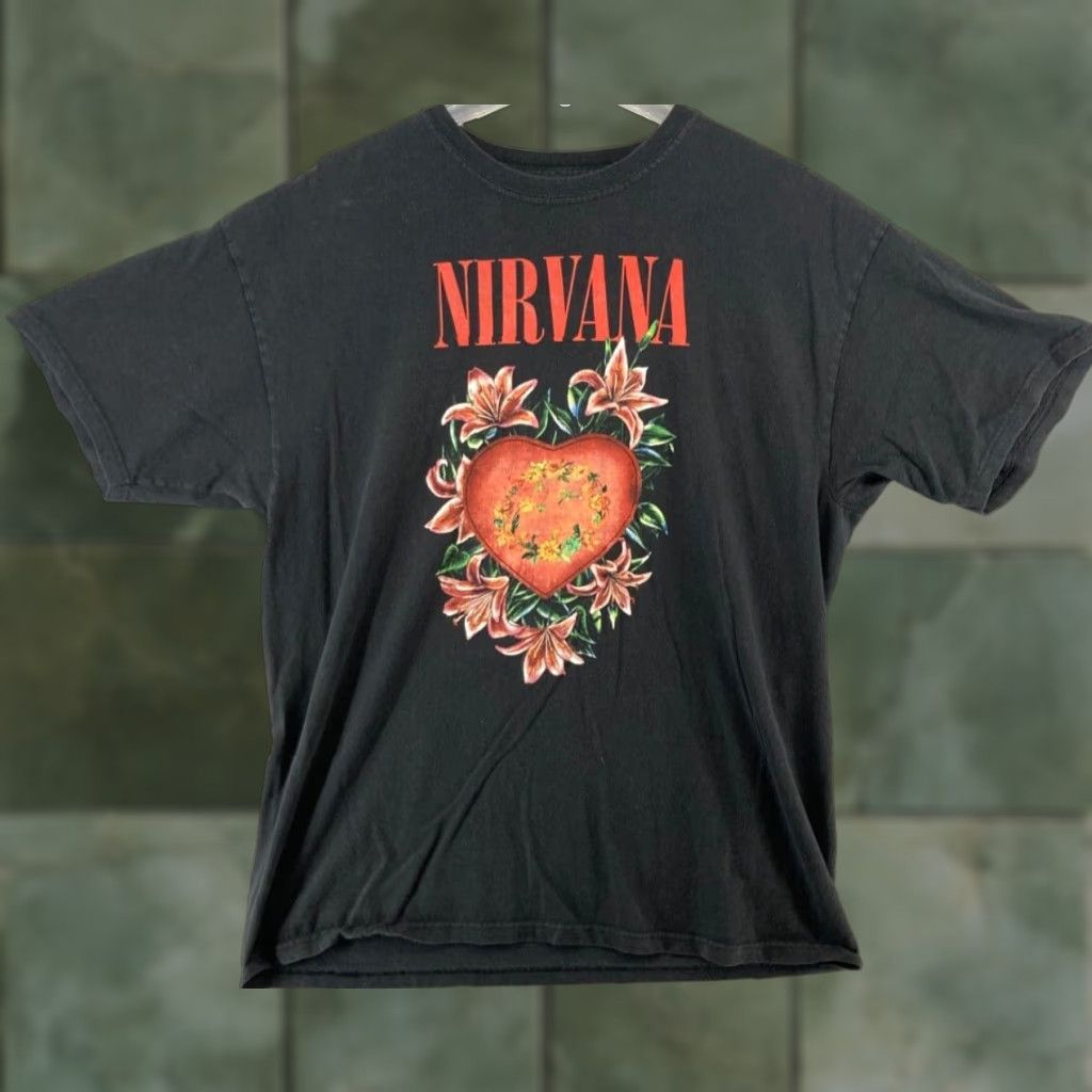 Vintage Nirvana Mens T-Shirt XL Black Graphic Rock Band Cotton Short Sleeve Casual 2020s Size US XL / EU 56 / 4 - 1 Thumbnail