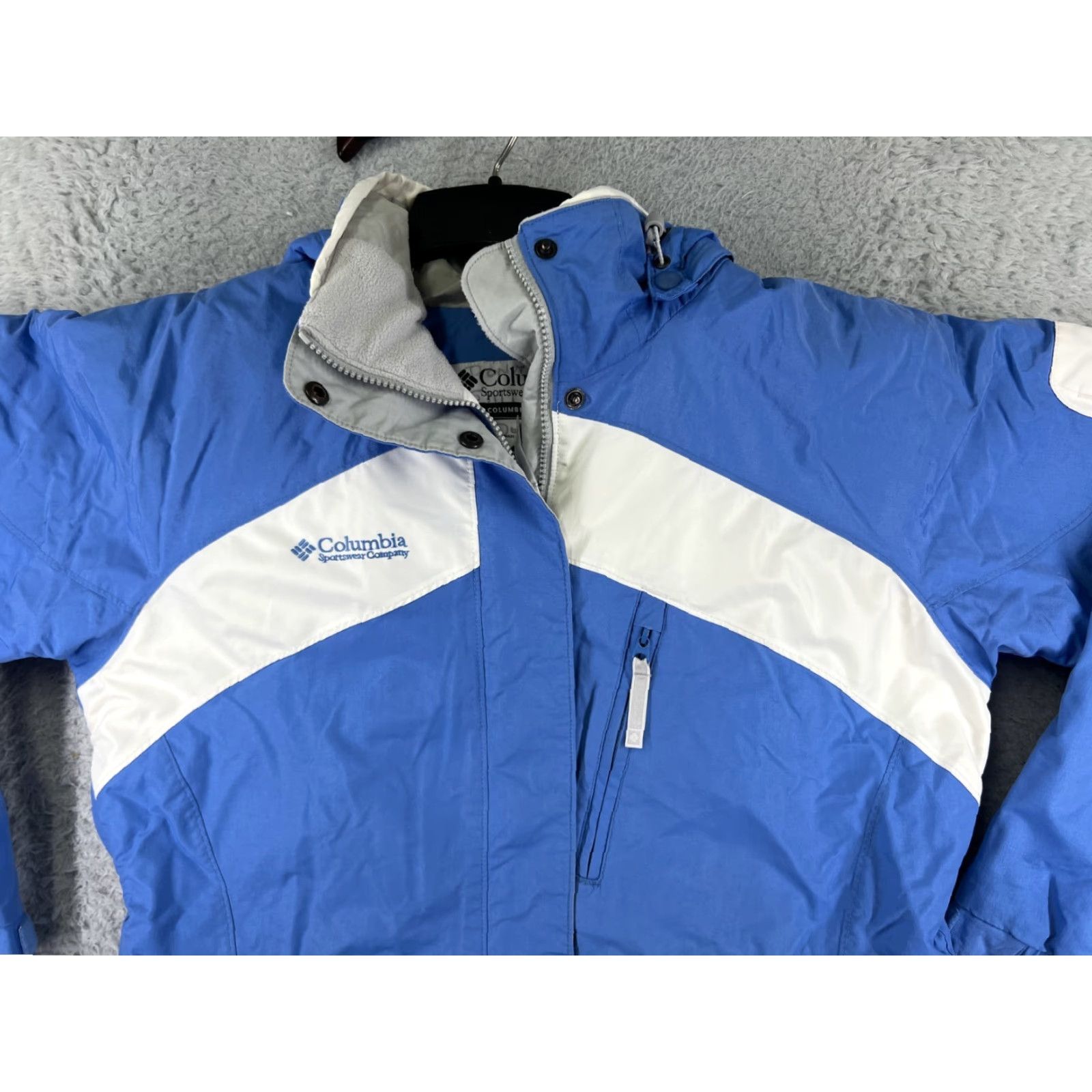 Vintage Columbia Womens Jacket XL Blue Nylon Hooded Full Zip Puffer Size XL / US 12-14 / IT 48-50 - 7 Thumbnail