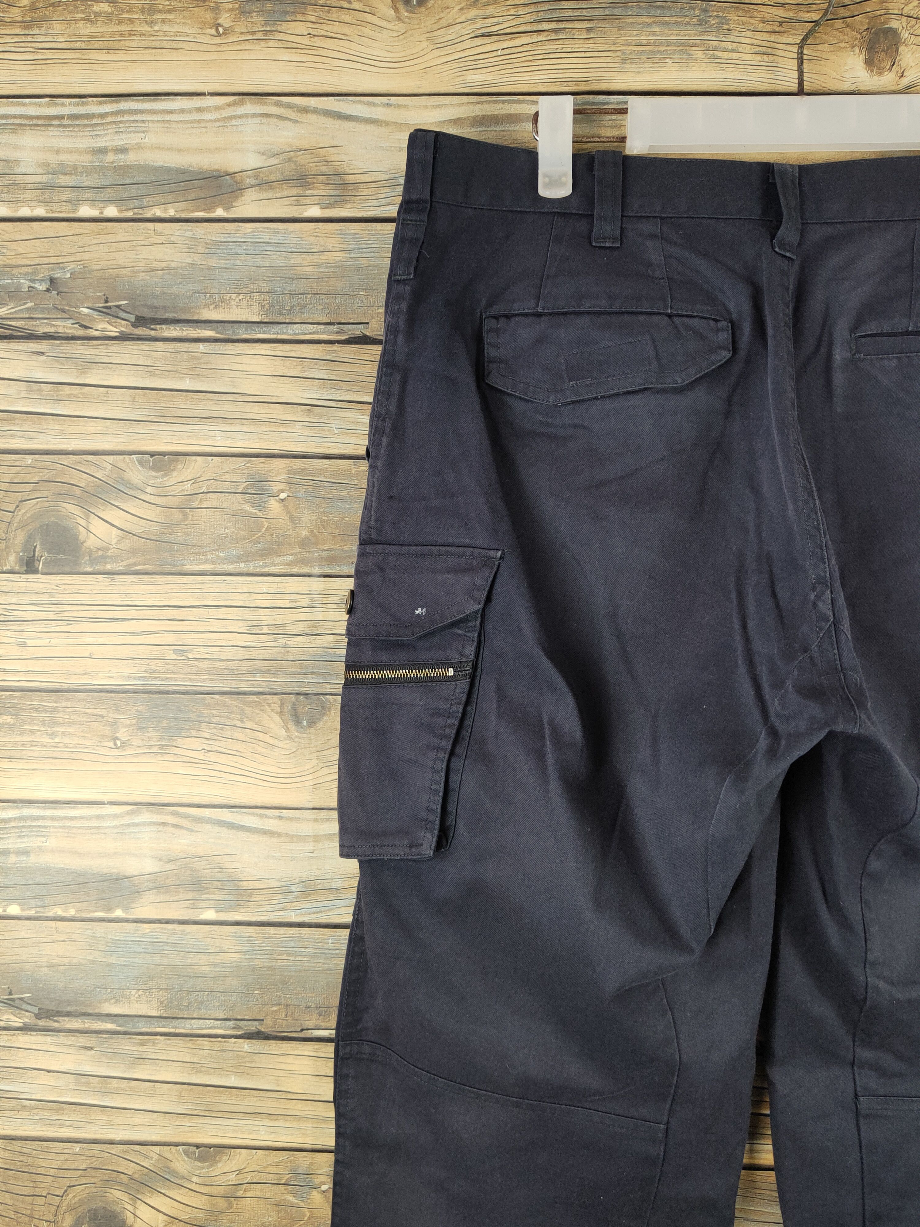 Japanese Brand DL Double X Action Navy Multipocket Cargo Pants #2347 Size US 35 - 8 Thumbnail