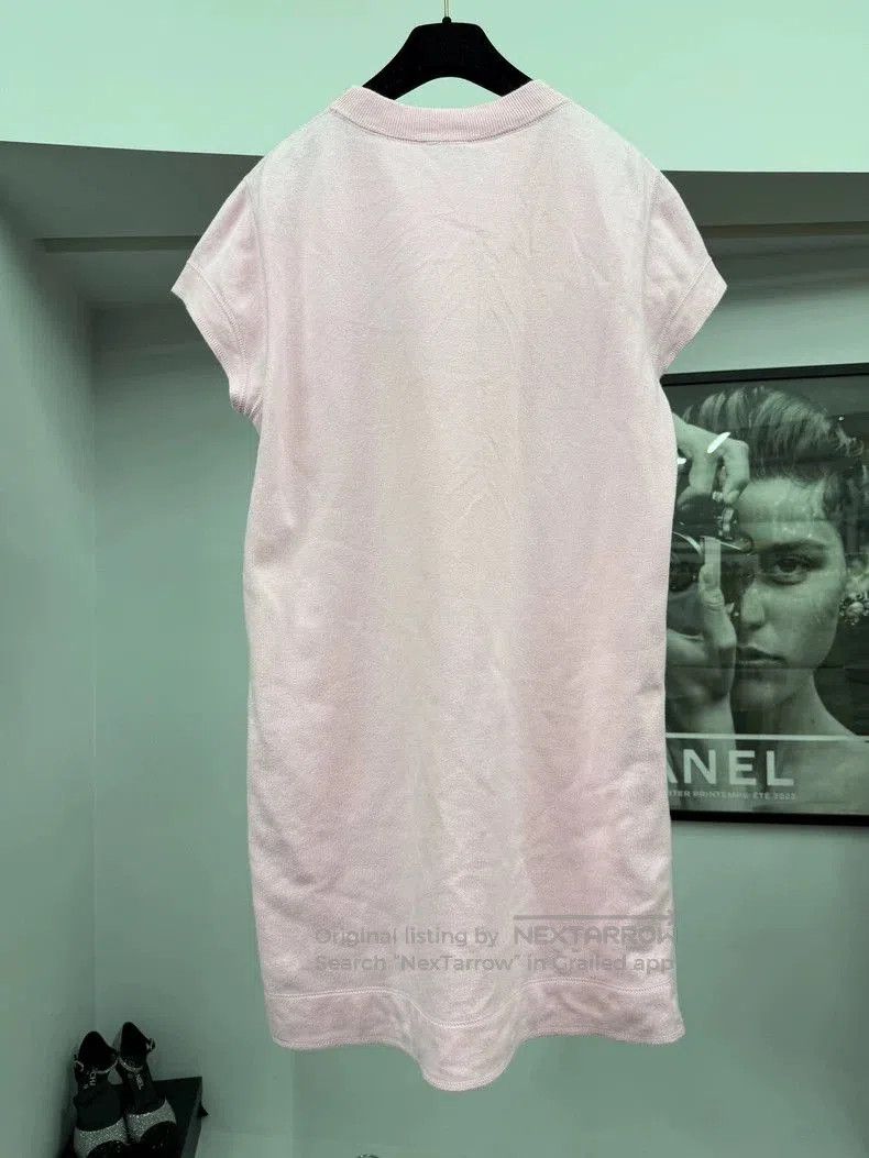Chanel Chanel Pink Openwork Knit Dress. Size US M / EU 48-50 / 2 - 3 Thumbnail