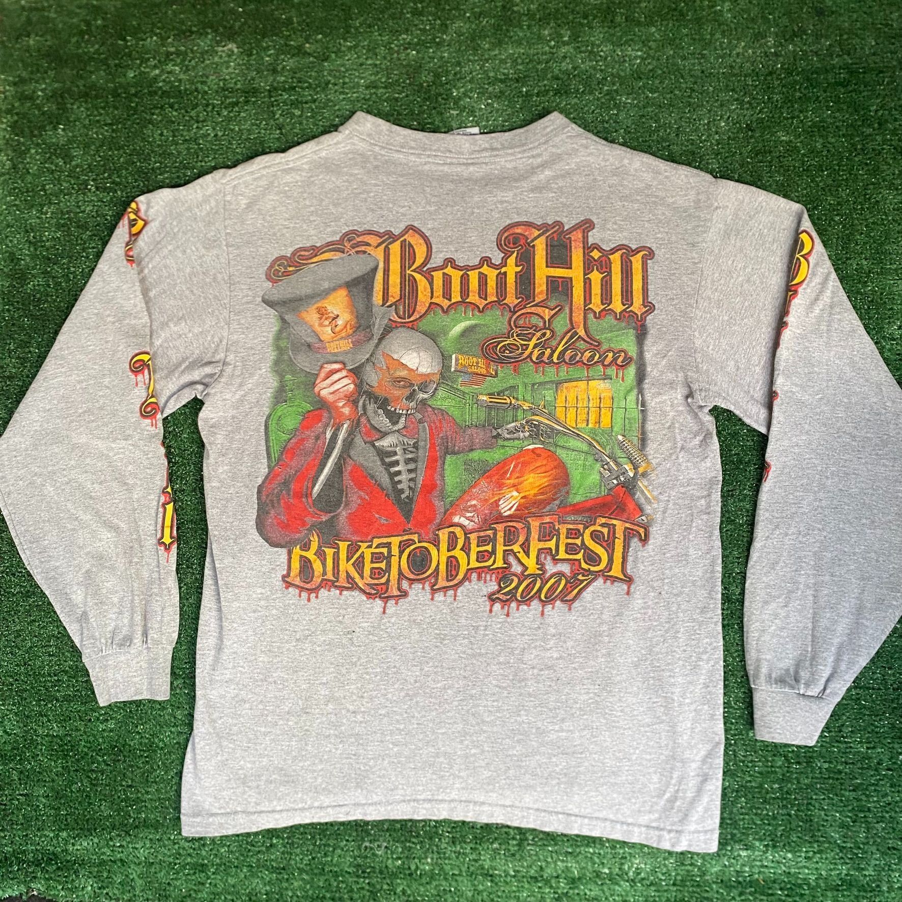 Vintage Vintage Y2K Boot Hill Saloon Shirt Motorcycle Biker Punk Tee Size US M / EU 48-50 / 2 - 1 Thumbnail