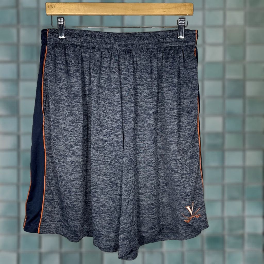 Vintage Virginia Cavaliers UVA Shorts Mens XL Stadium Athletics Elastic Waist Pockets Heather Gray Football University Sweat Size US 36 / EU 52 - 1 Thumbnail