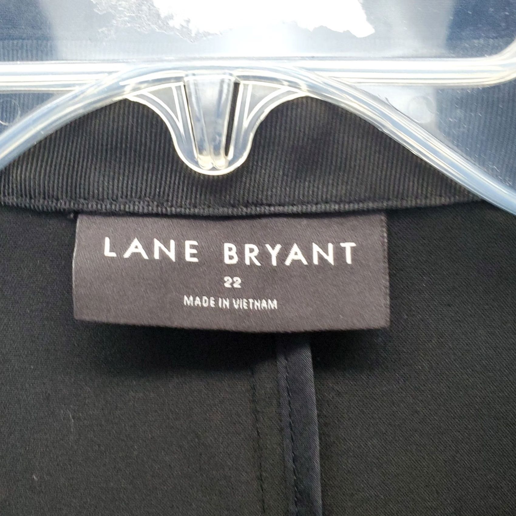 Vintage Lane Bryant Womens Blazer Black Size 22 Notch Lapel Single Breasted Jetted Pockets Size 3XL / US 20-22 - 6 Thumbnail