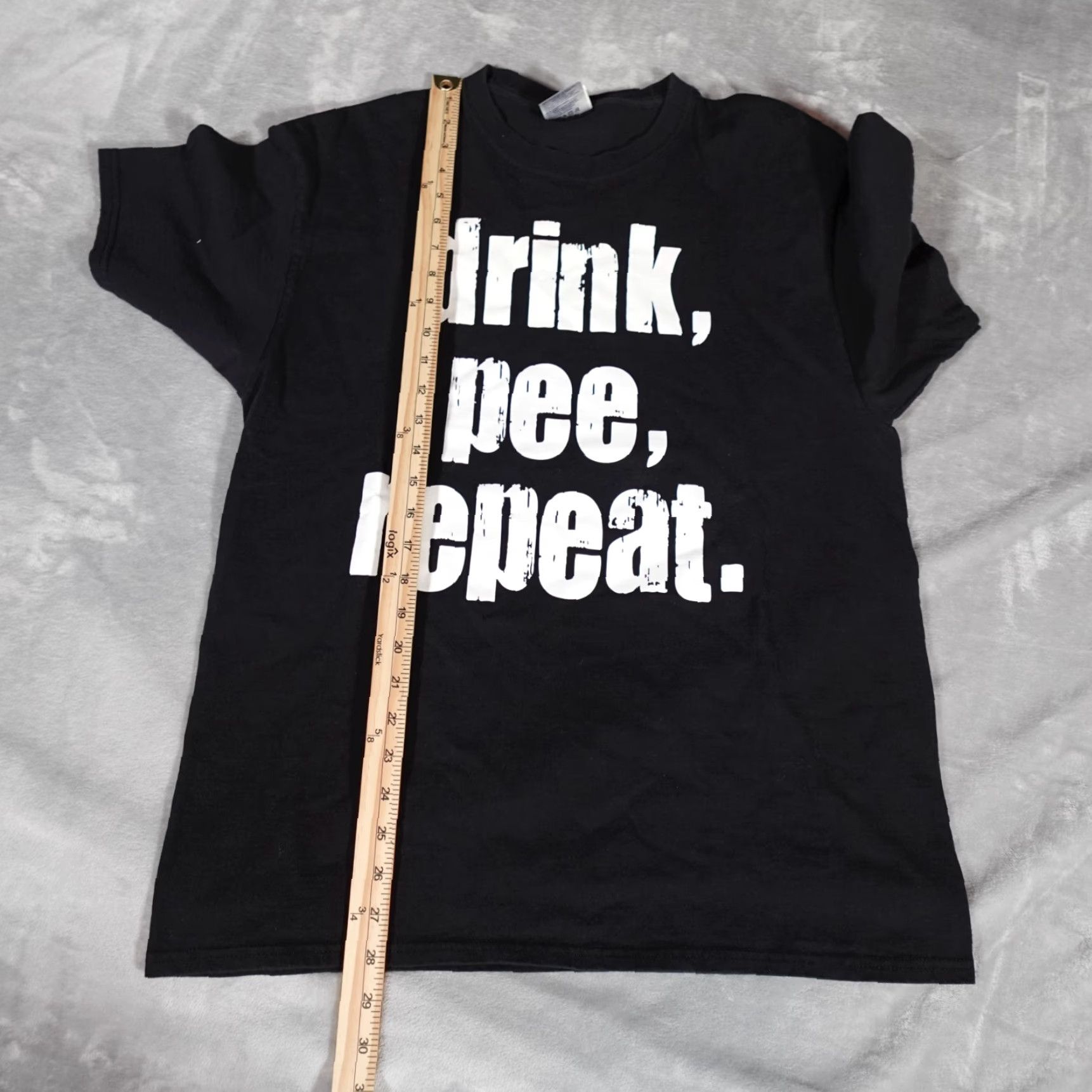Port & Company VINTAGE Port & Company T-Shirt Mens Large Slim Fit Funny Quote Black 2000s Y2K Size US L / EU 52-54 / 3 - 6 Thumbnail