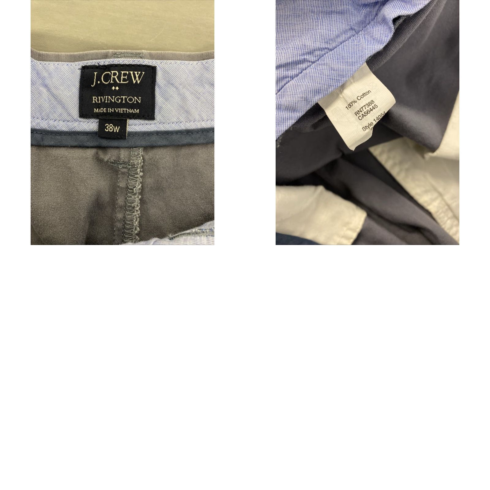 J.Crew VINTAGE J.CREW Men's Chino Shorts 38 Adult Gray Casual Travel Workwear 12" Inseam Size US 38 / EU 54 - 8 Thumbnail