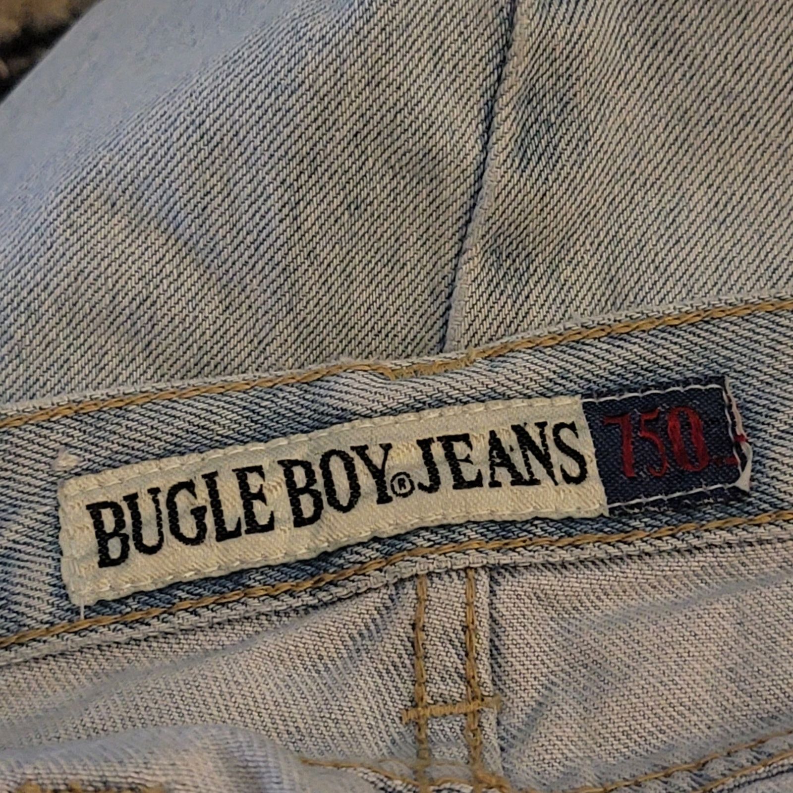 Vintage Vintage 90's Bugle Boy Gold Crest Mom Jeans - 33x30 Size 33" - 14 Thumbnail