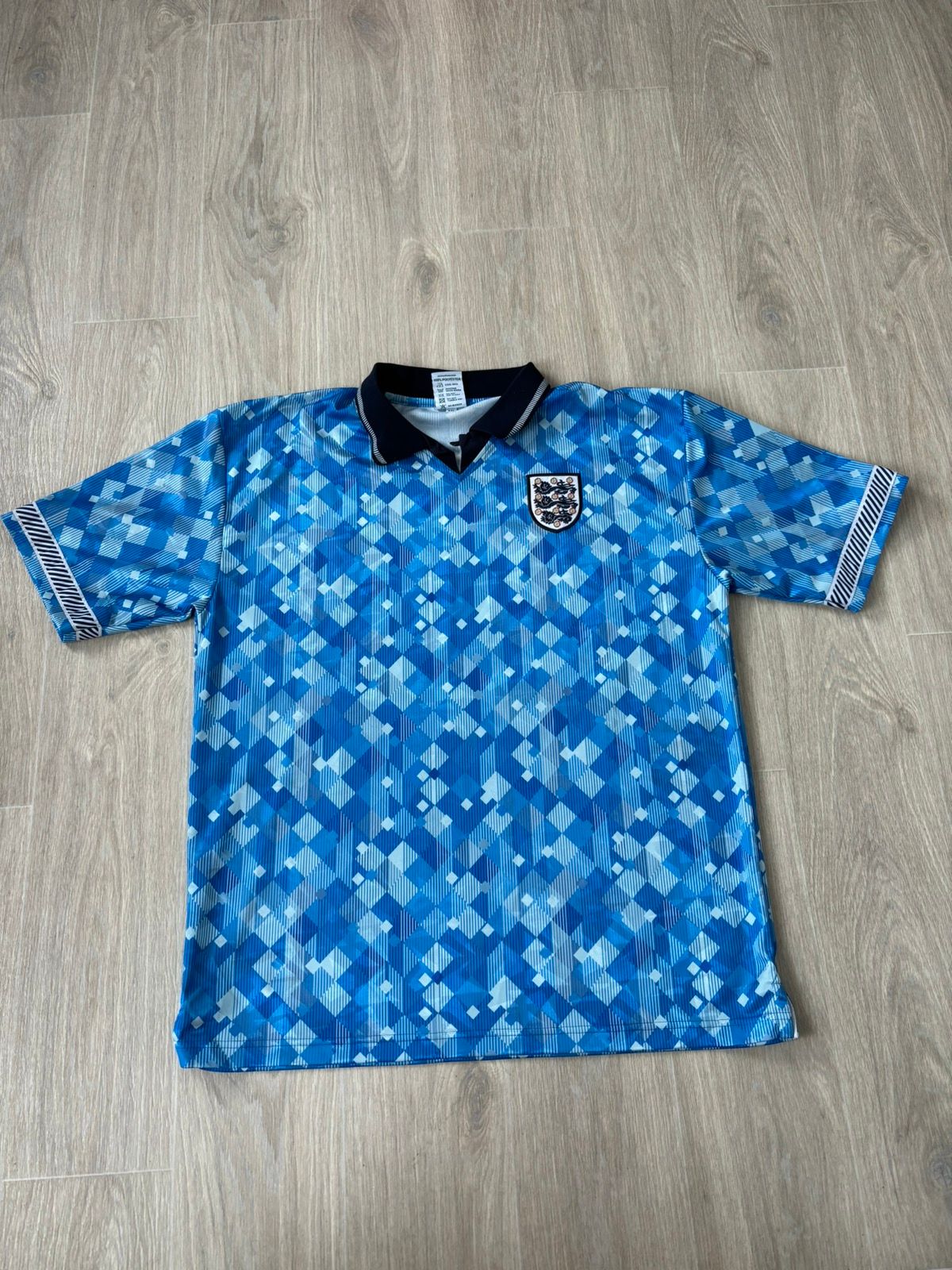Pre-owned Soccer Jersey X Vintage England Soccer Jersey 90's In Blue