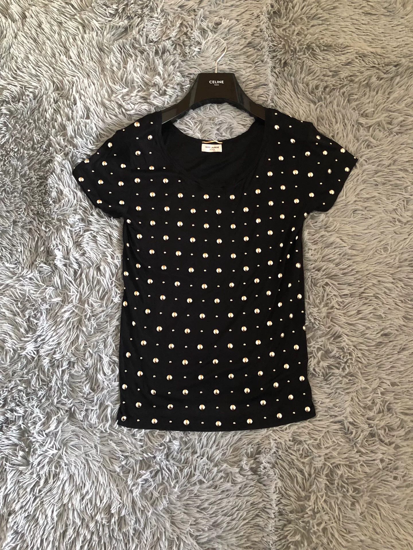 Saint Laurent Paris Saint Laurent 14SS Studded Short Sleeve T-shirt Size XS / US 0-2 / IT 36-38 - 1 Thumbnail