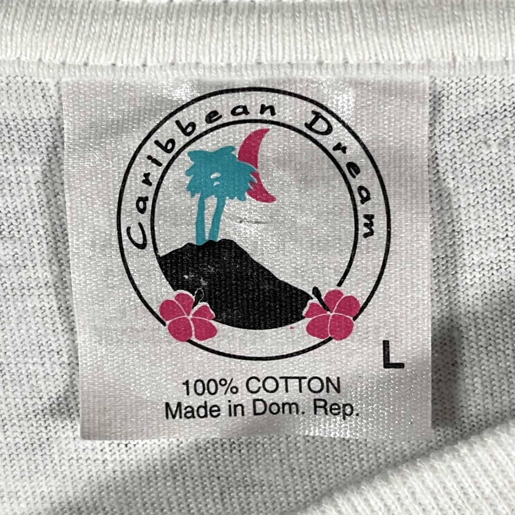 Vintage VINTAGE Caribbean Dream Shirt Mens Large White Hawaii Palm Trees Single Stitch Size US L / EU 52-54 / 3 - 6 Thumbnail