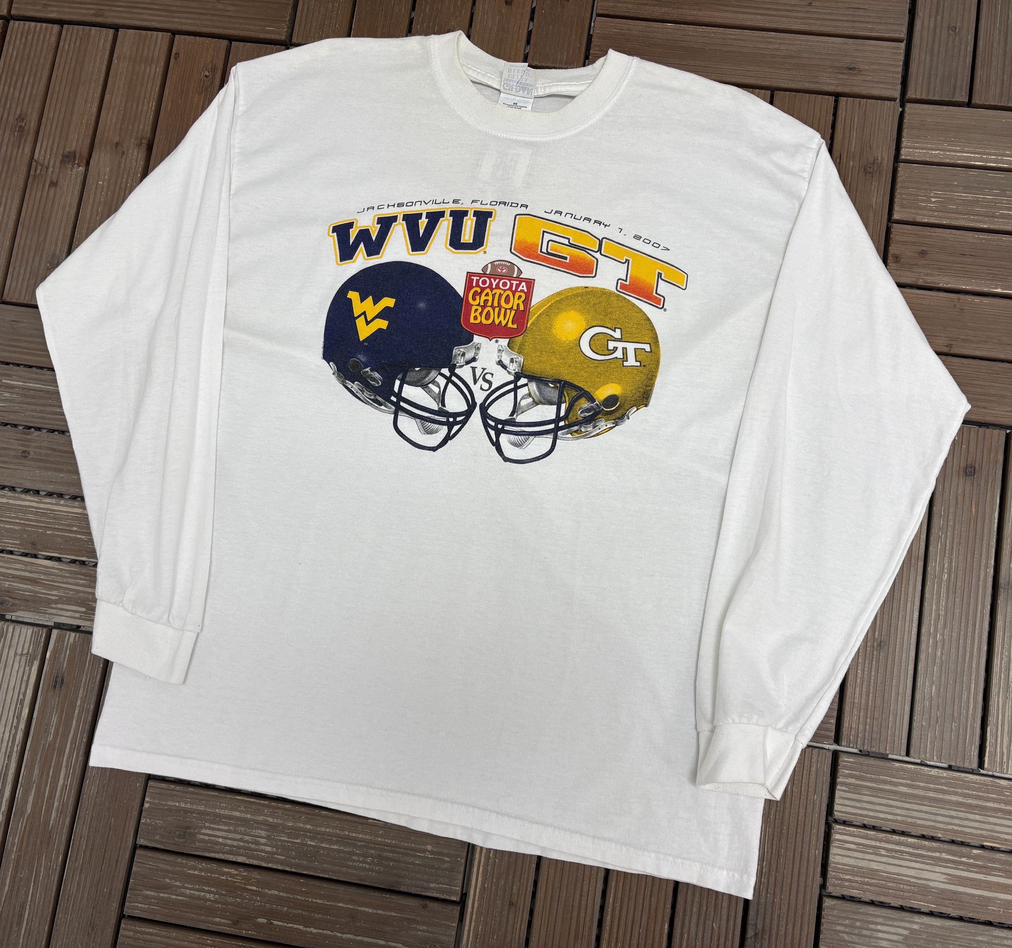 Vintage West Virginia vs. Georgia Tech Gator Bowl Vintage Tee Size US XL / EU 56 / 4 - 3 Thumbnail