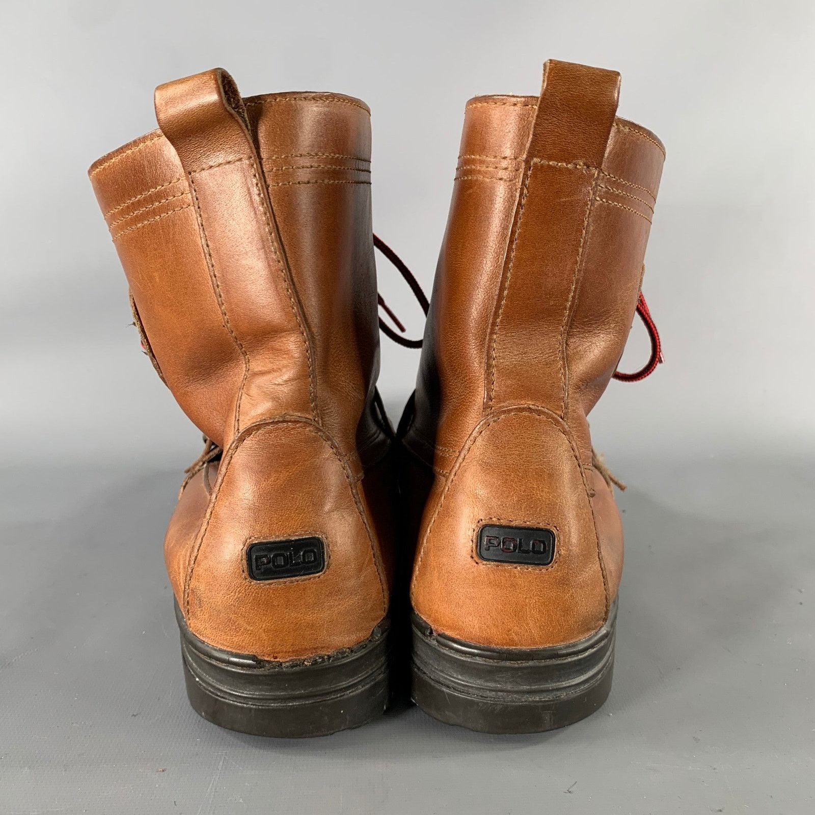 Ralph Lauren RALPH LAUREN Size 13 Brown Red Leather Boots Size US 13 / EU 46 - 3 Thumbnail