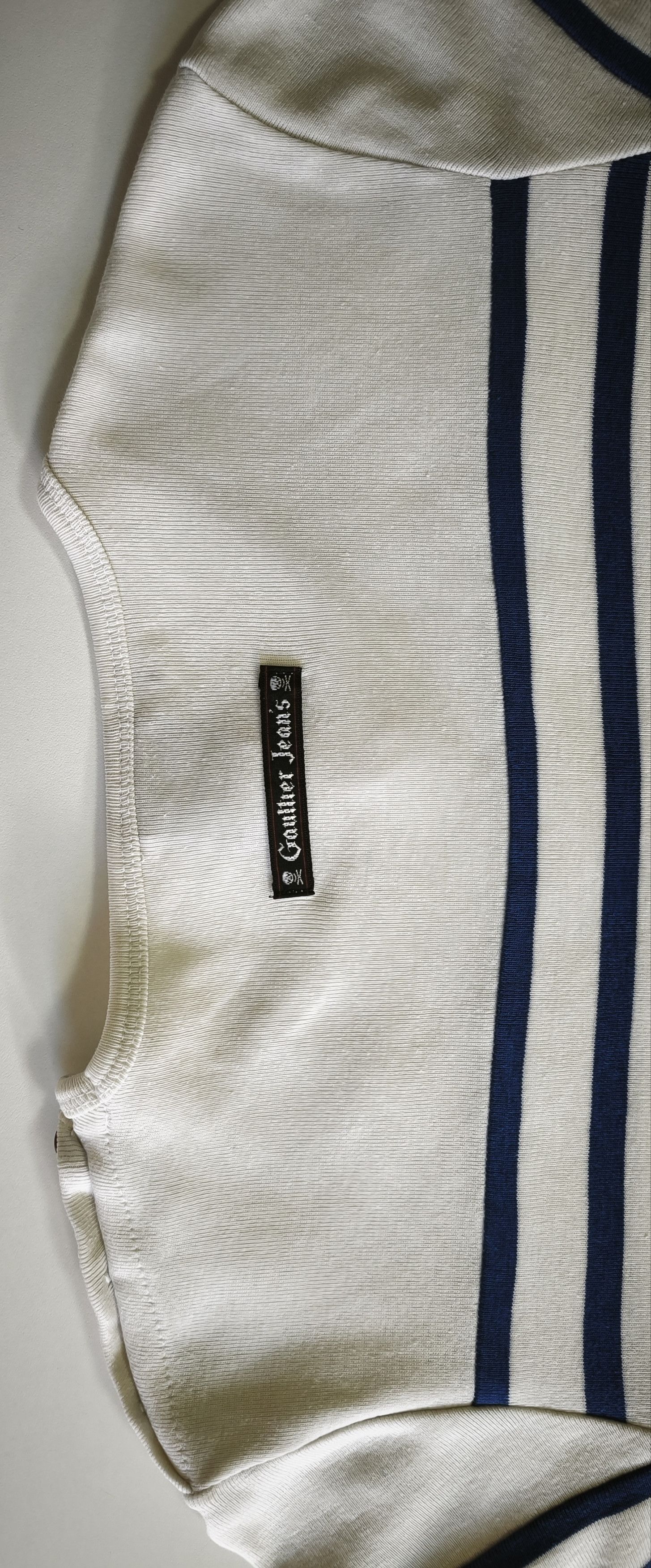 Jean Paul Gaultier 90's - Curved Hem sailor style tshirt GaultierJeans Size S / US 4 / IT 40 - 12 Thumbnail