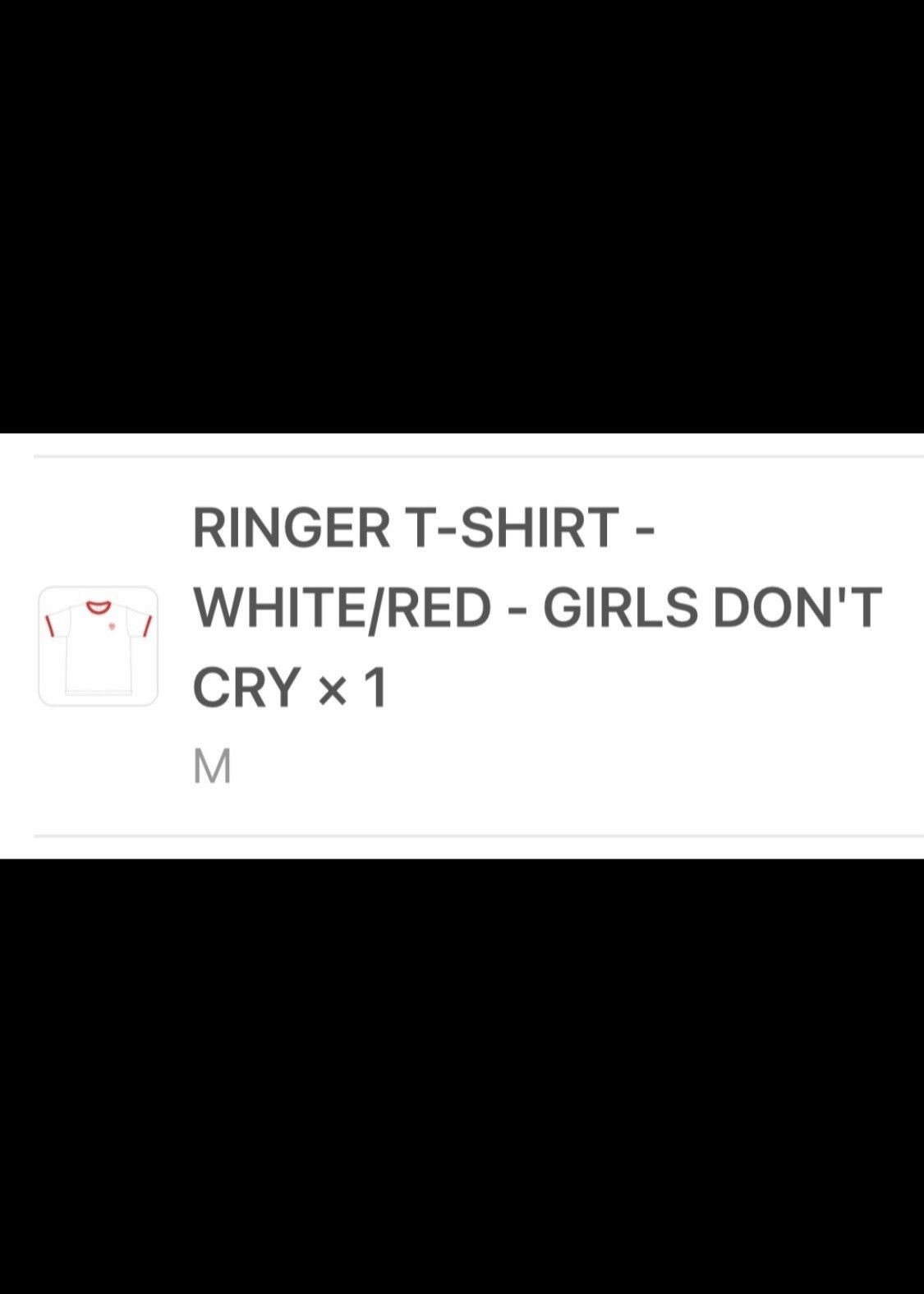 Girls Don't Cry GIRLS DON’T CRY RINGER TEE WHITE MEDIUM - LASTONE 🚨!! Size US M / EU 48-50 / 2 - 16 Thumbnail