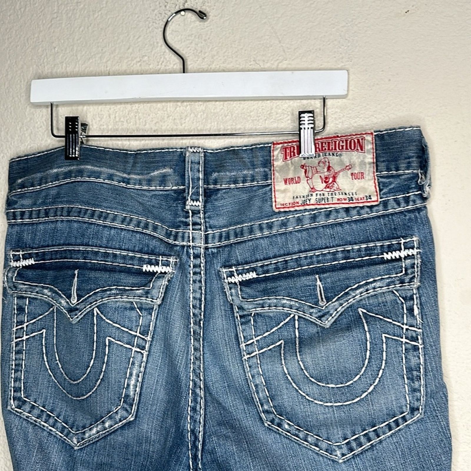 True Religion × Vintage VTG 90’S True Religion Joey Super T Twisted Flare Jean Sz 34 Size US 34 / EU 50 - 9 Thumbnail