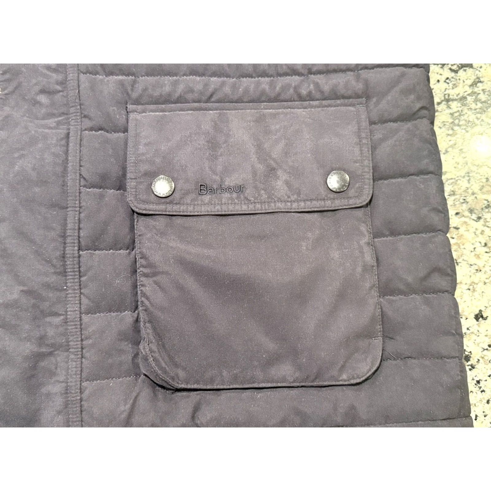 Barbour Barbour Bradford Gilet Vest 2XL Navy Blue Full Zip Snap Quilted Puffer XXL Barbour Bradford Gilet Jacket Vest Mens Obsidian Navy Blue Size US XXL / EU 58 / 5 - 3 Thumbnail