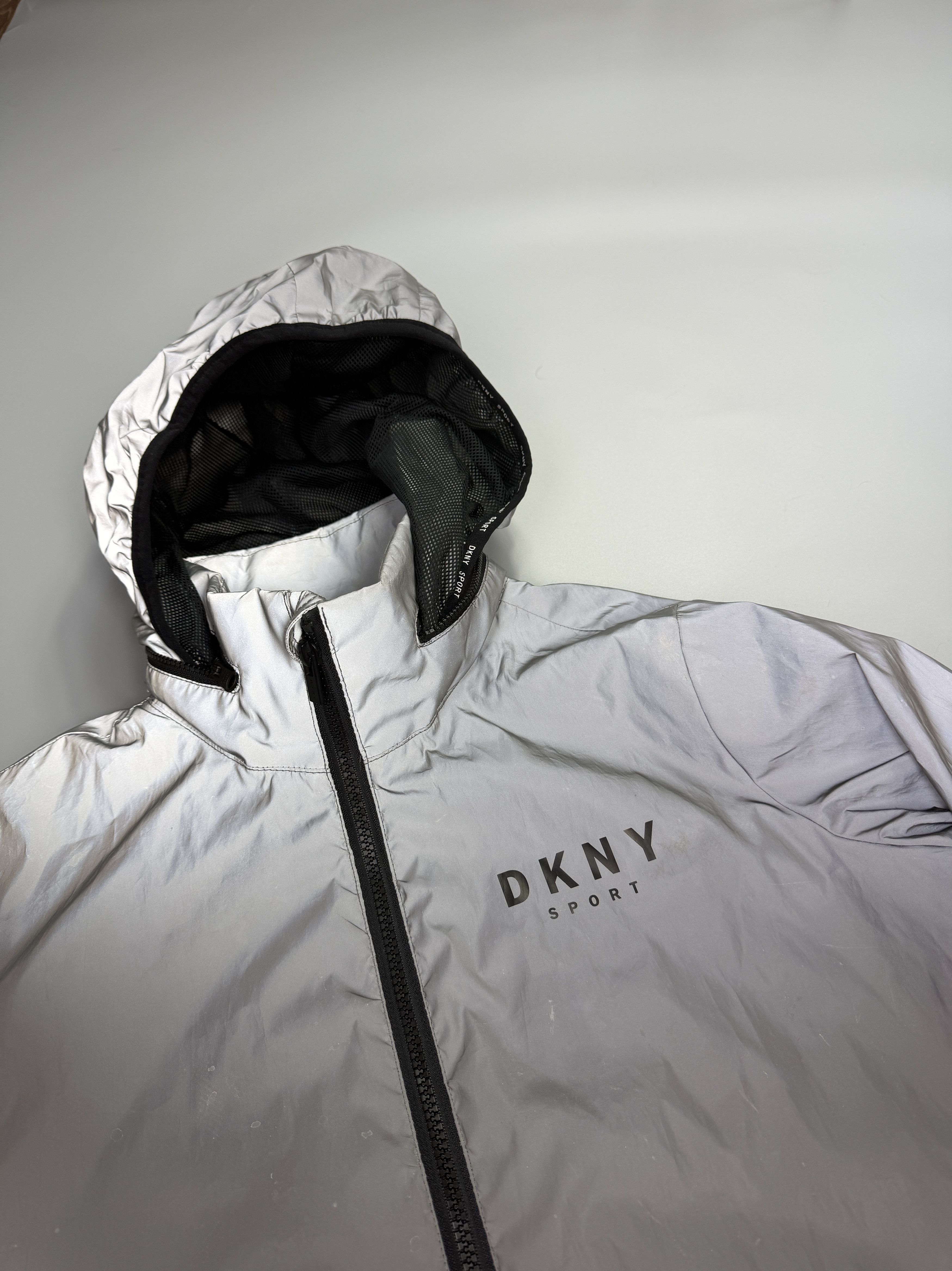 DKNY DKNY silver reflective windbreaker jacket full zip Size XS / US 0-2 / IT 36-38 - 4 Thumbnail