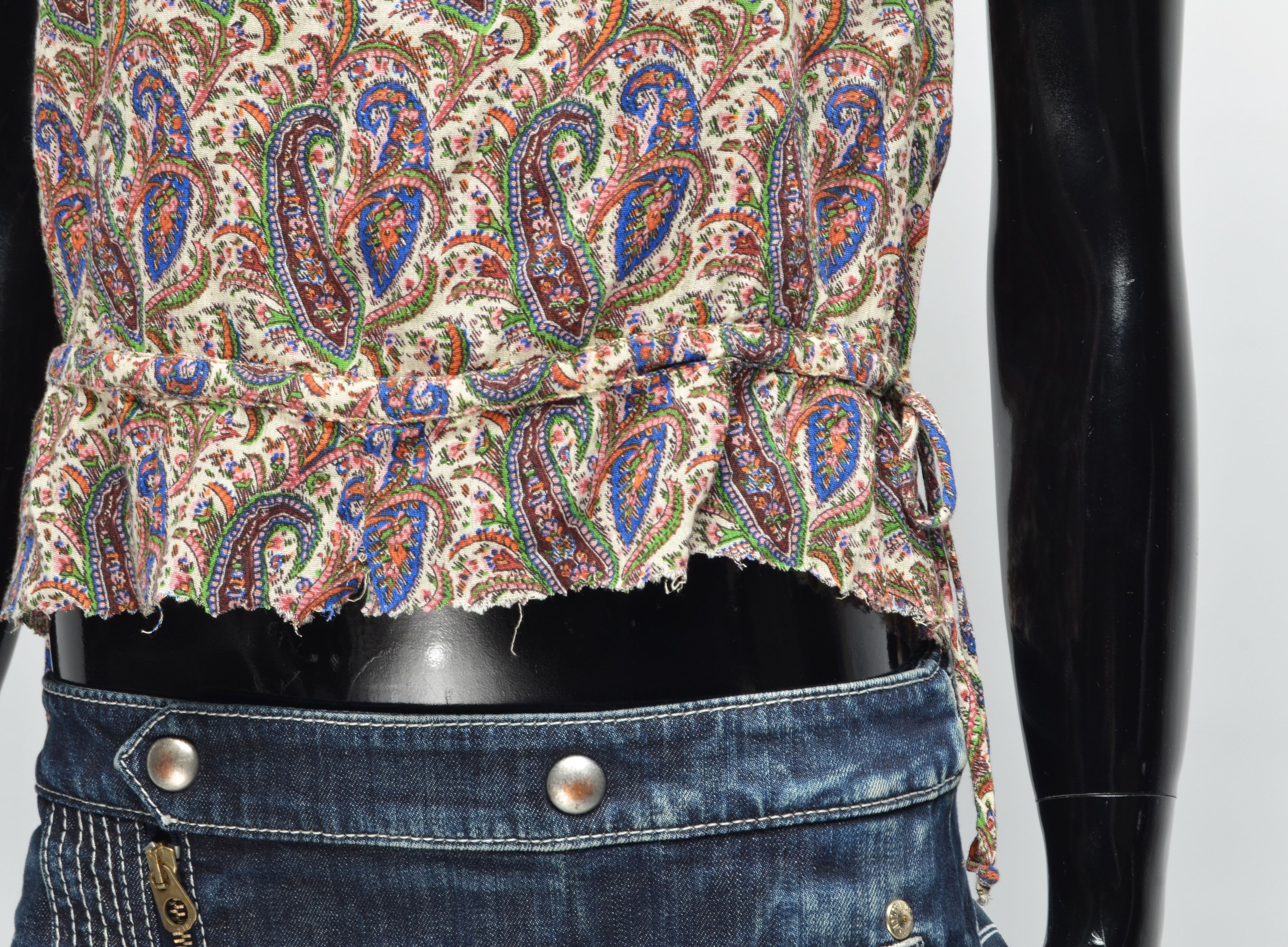 Denim & Supply Ralph Lauren Denim And Supply Ralph Lauren Paisley Boho Cropped Top Size XS / US 0-2 / IT 36-38 - 3 Thumbnail