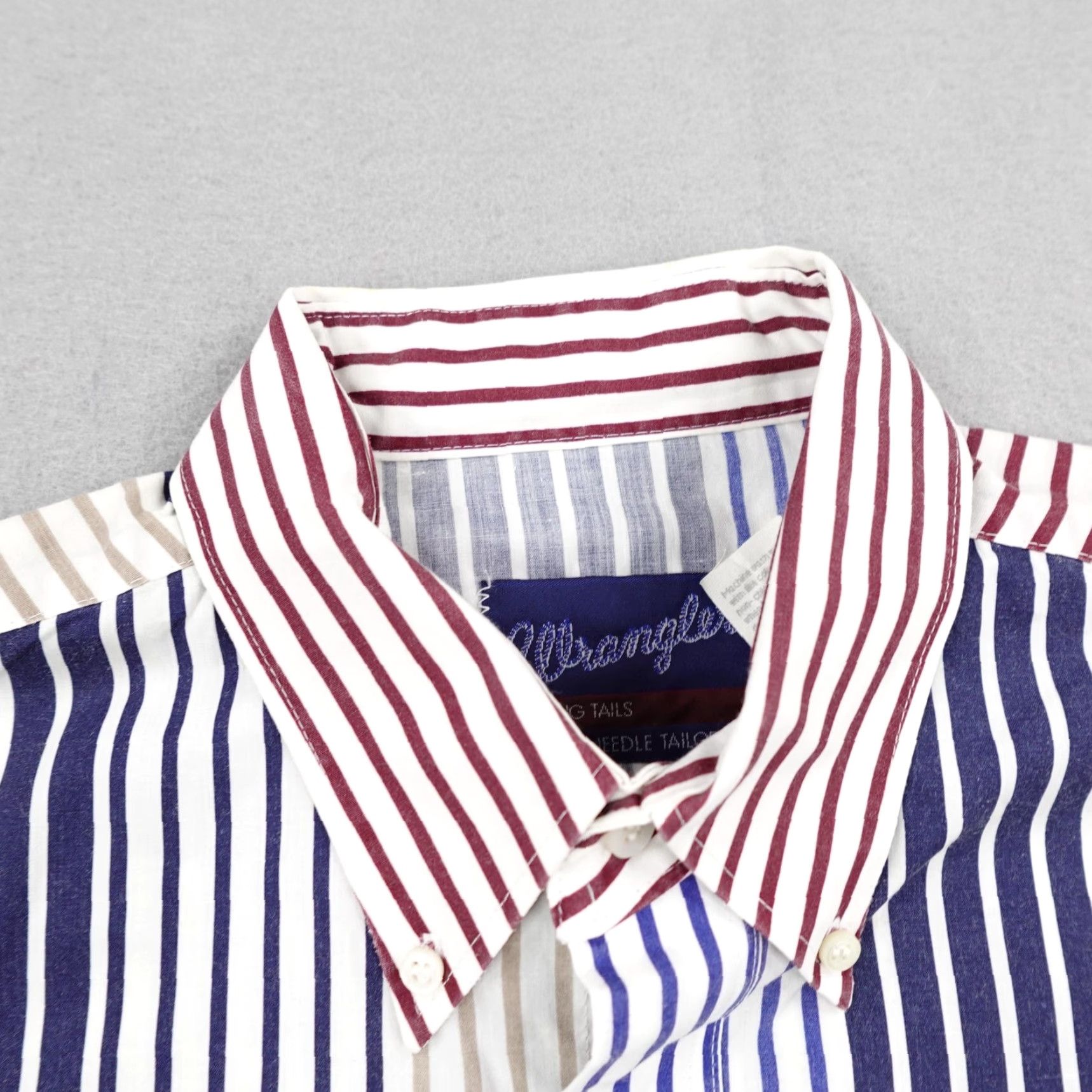 Wrangler Vintage Wrangler Shirt Mens Large Red White Blue Stripes Western Button Up Rodeo Size US L / EU 52-54 / 3 - 2 Thumbnail