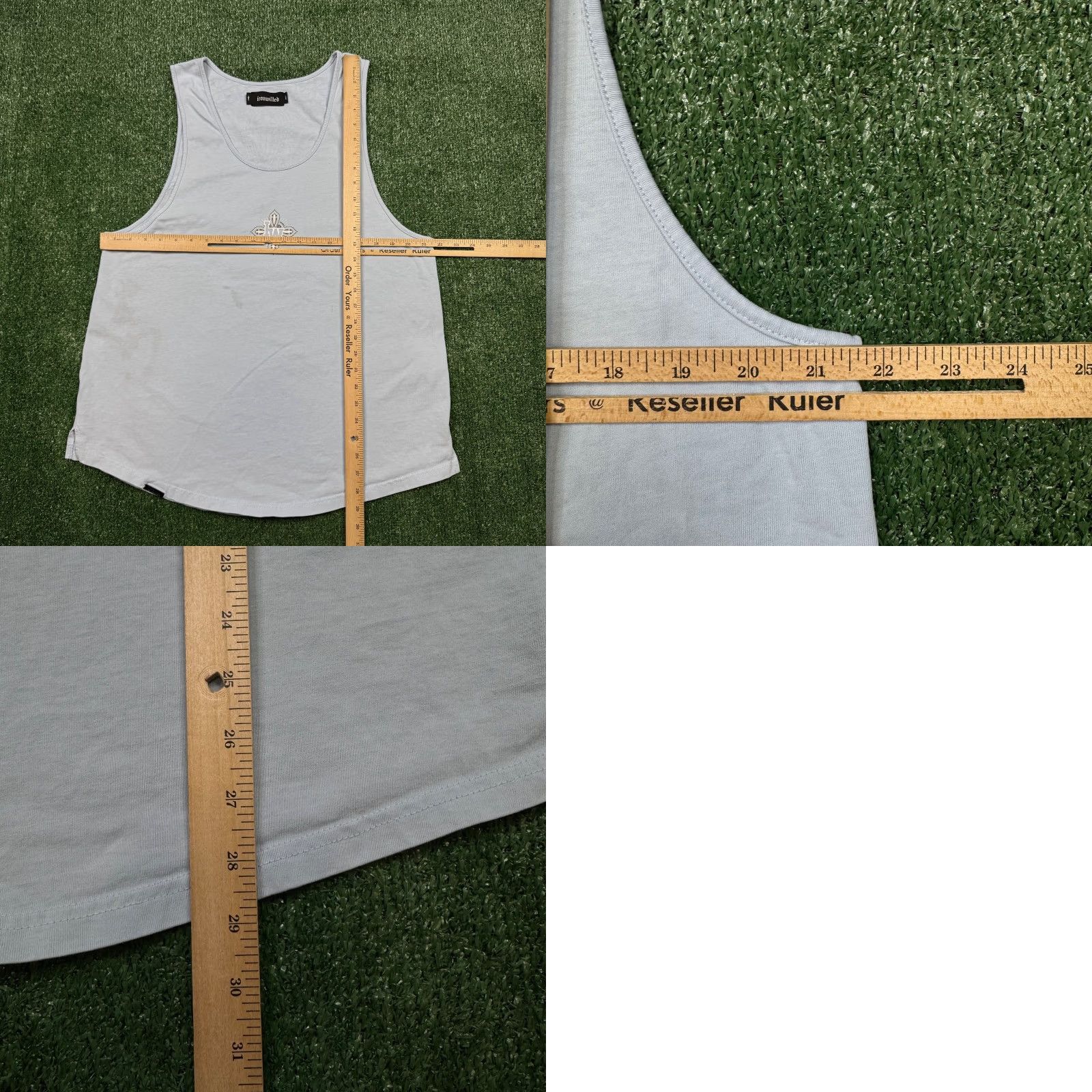 Vintage Iron Willed Tank Top Shirt Men M Blue Sleeveless Activewear Performance Crew Neck Jersey Cotton Graphic Print Sports Vintage No Size US M / EU 48-50 / 2 - 8 Thumbnail
