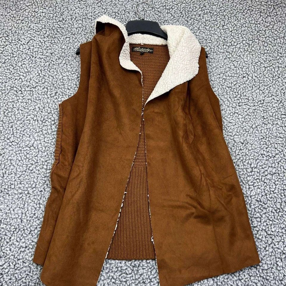 Other Absolutely Famous Jacket Vest Women Suede Sherpa Knitted M Size M / US 6-8 / IT 42-44 - 4 Thumbnail